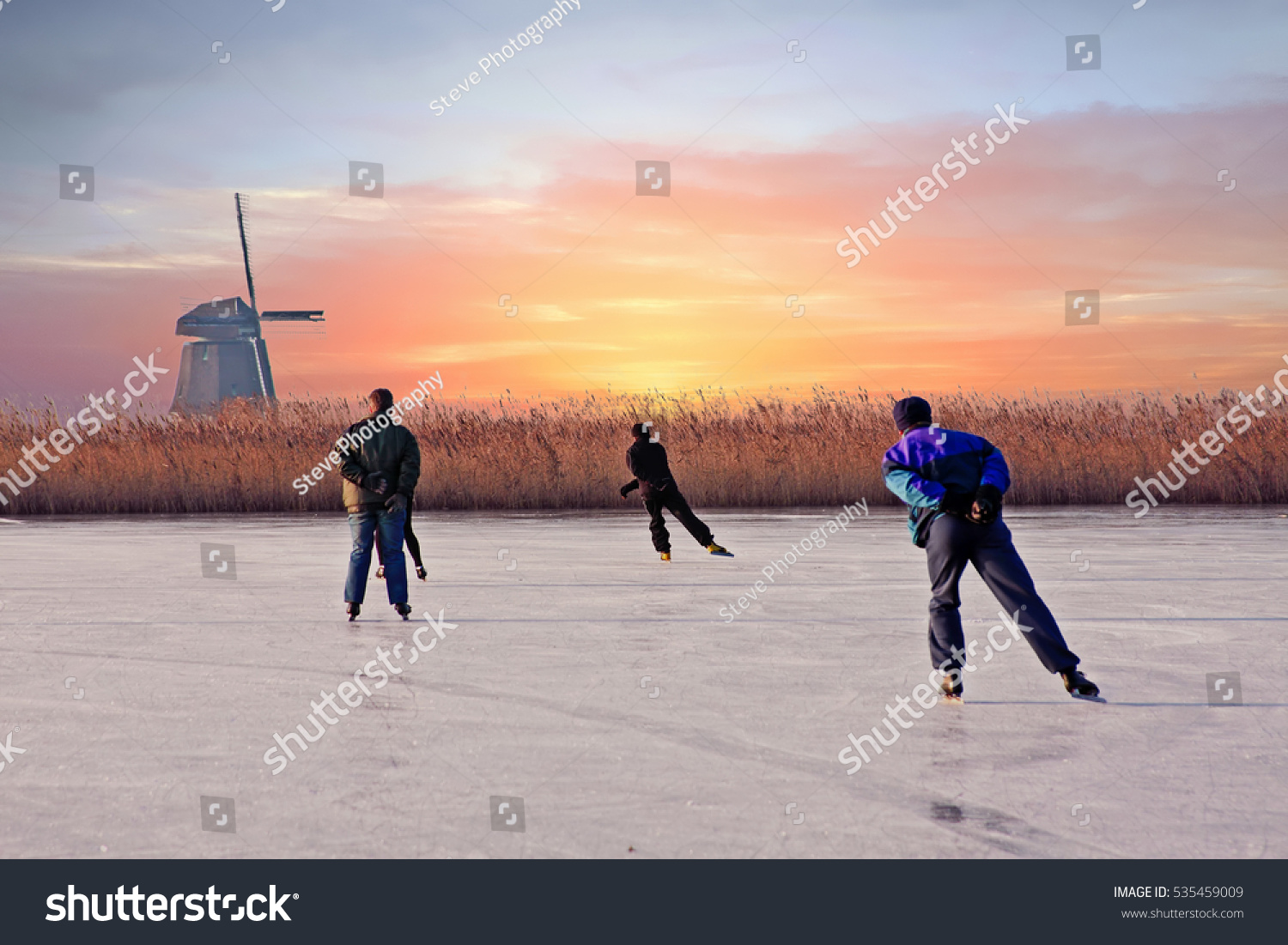  Lemonade Dual Curve Template Design Featuring Ice Skating on a Cold Winter Day