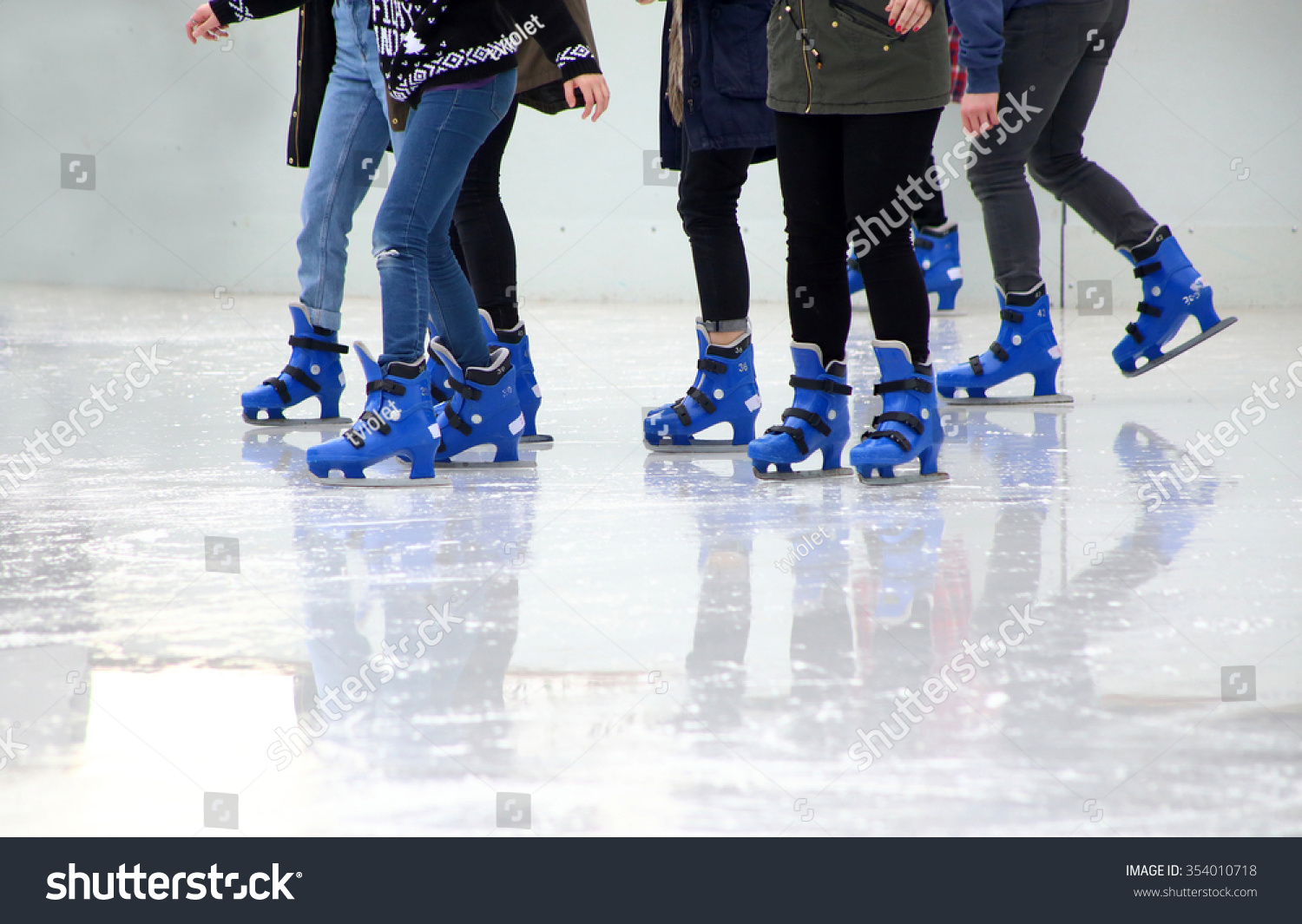 Skating rink ice blue Blue Ice