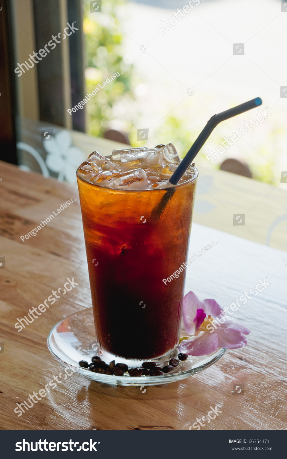 Iced Americano Soda Iced Coffee Stock Photo Edit Now