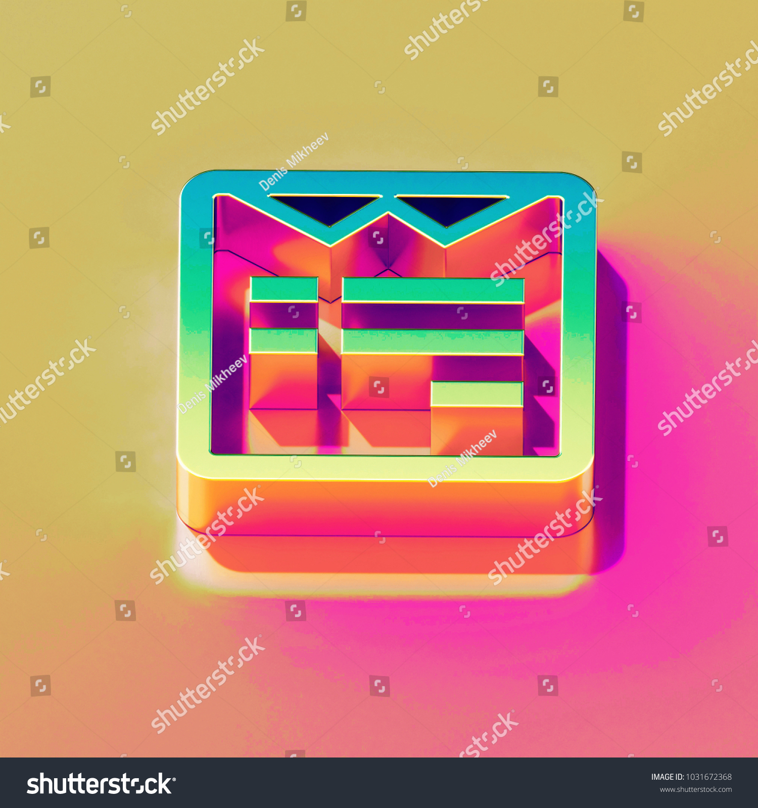 Icon Yellow Green Wpforms Gold Pink Stock Illustration