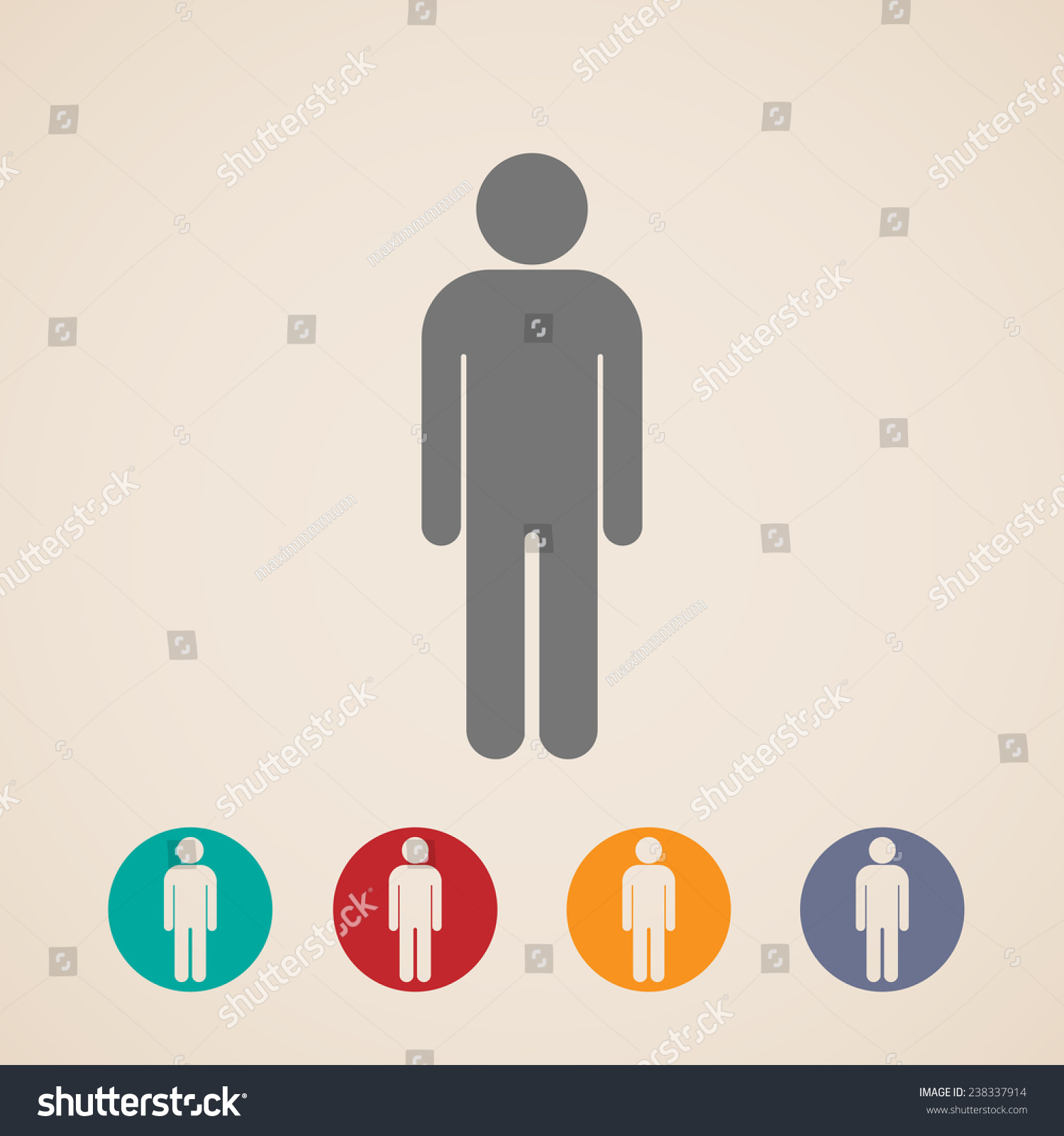 Icons With A Male Sign Stock Photo 238337914 : Shutterstock