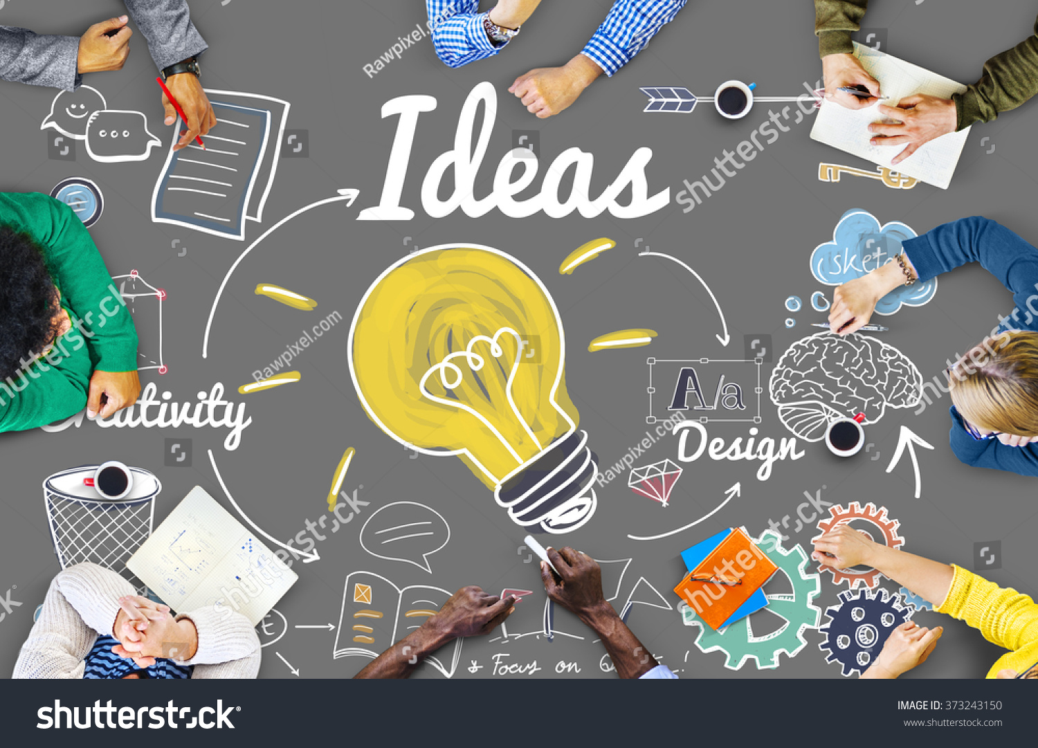 Ideas Idea Vision Design Plan Objective Stock Photo 373243150 