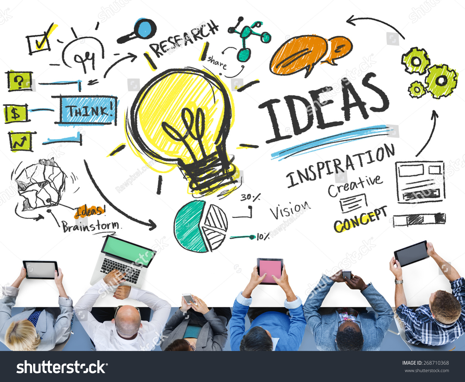 Ideas Innovation Creativity Knowledge Inspiration Vision Stock Photo ...