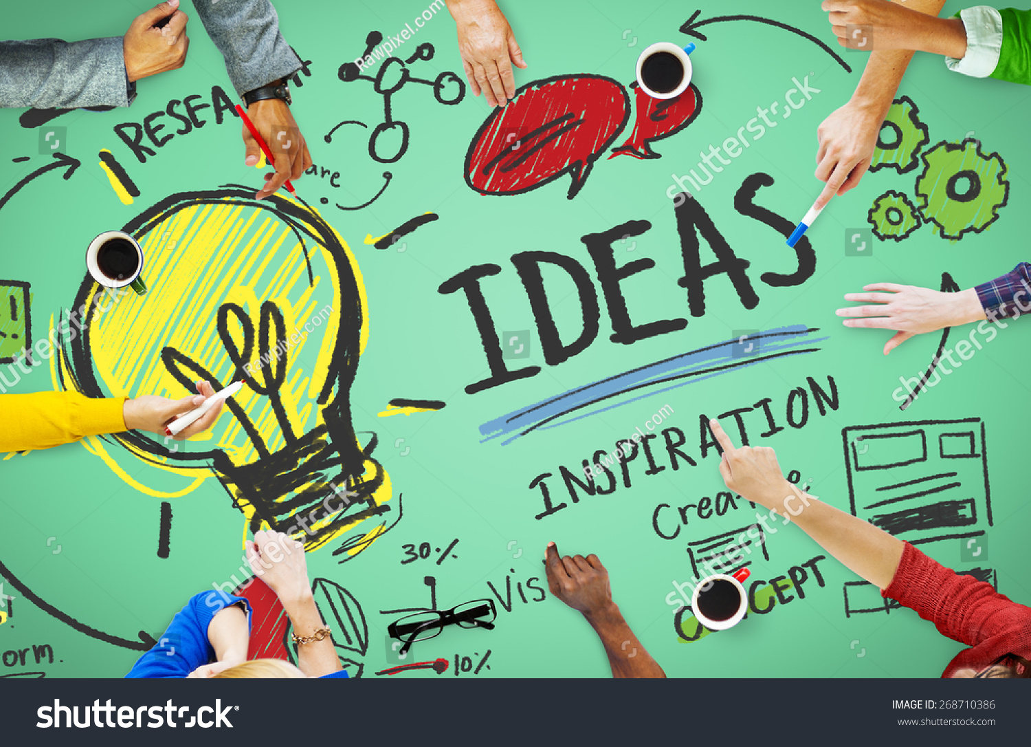 Ideas Innovation Creativity Knowledge Inspiration Vision Stock Photo ...