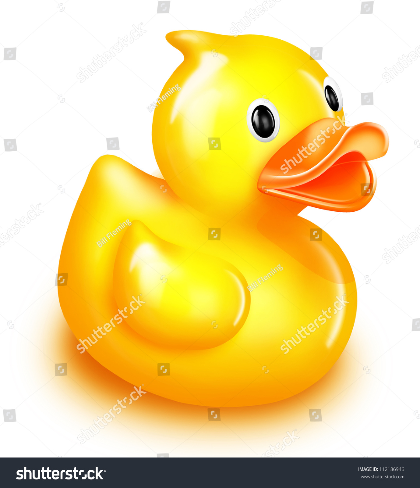 Illustrated Rubber Duck Stock Photo 112186946 : Shutterstock