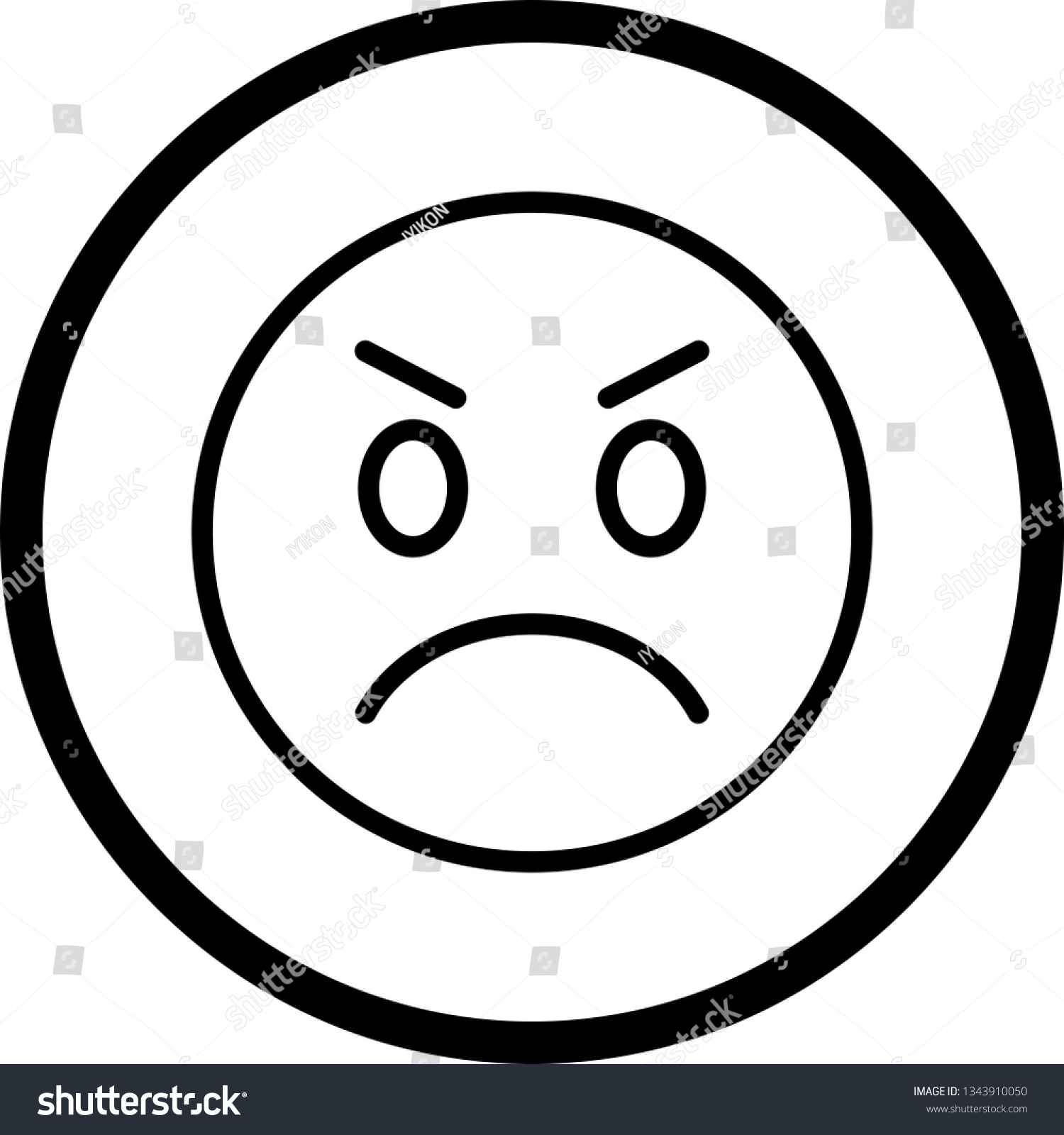 Illustration Angry Emoji Icon Stock Illustration 1343910050 | Shutterstock