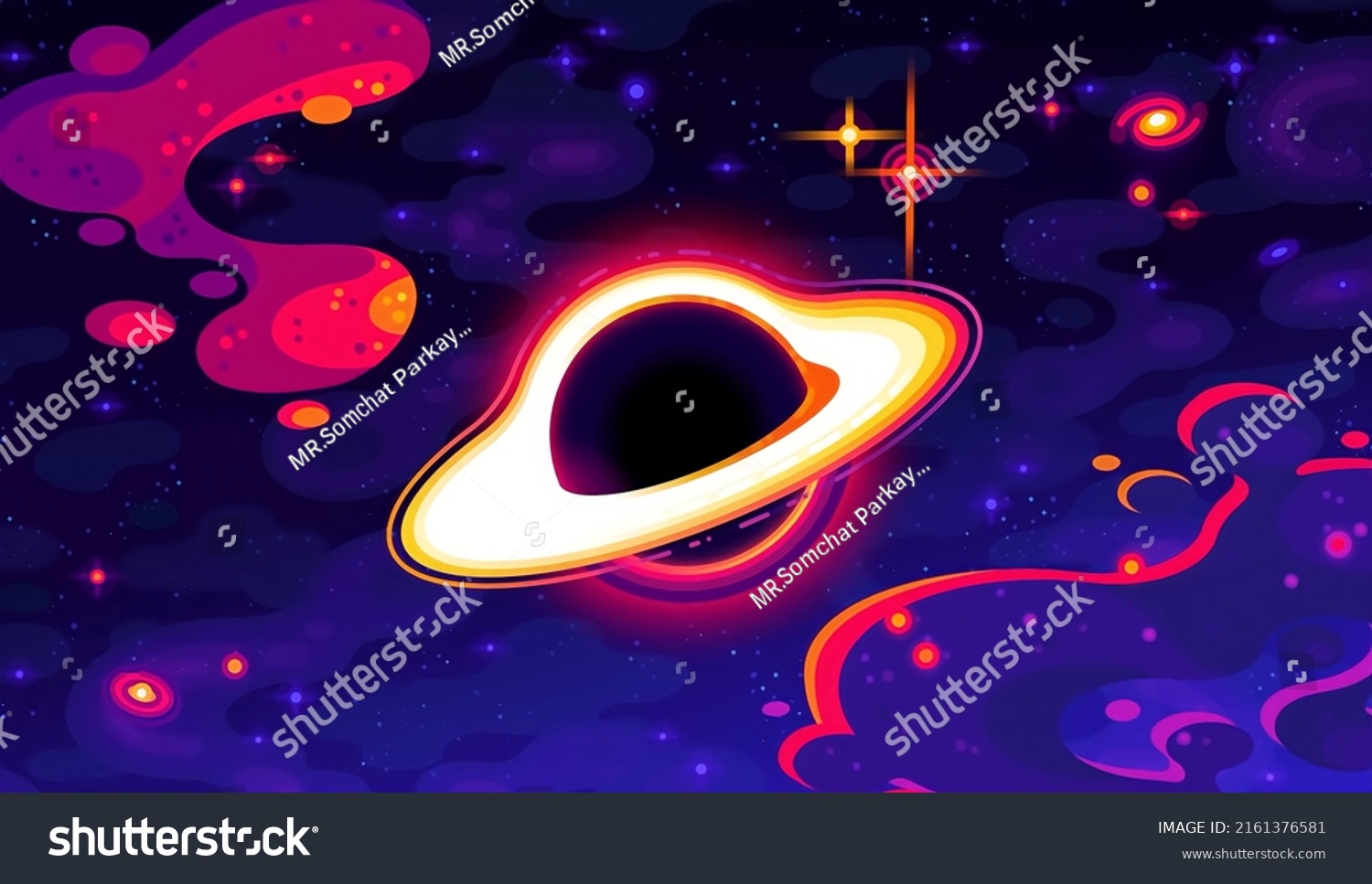 Illustration 3d Cartoon Black Hole Edge Stock Illustration 2161376581 ...