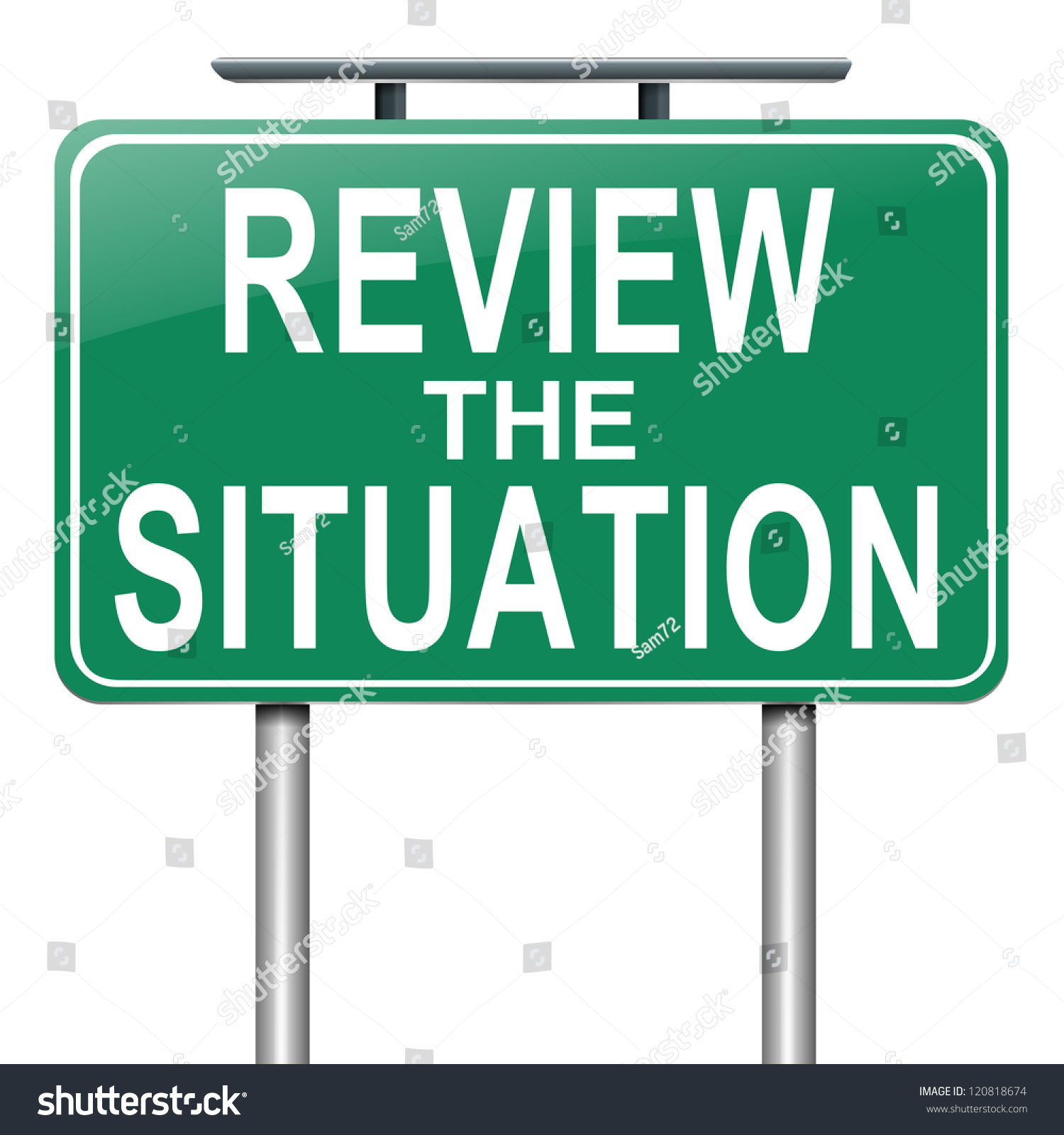 Illustration Depicting Roadsign Review Situation Concept Stock ...