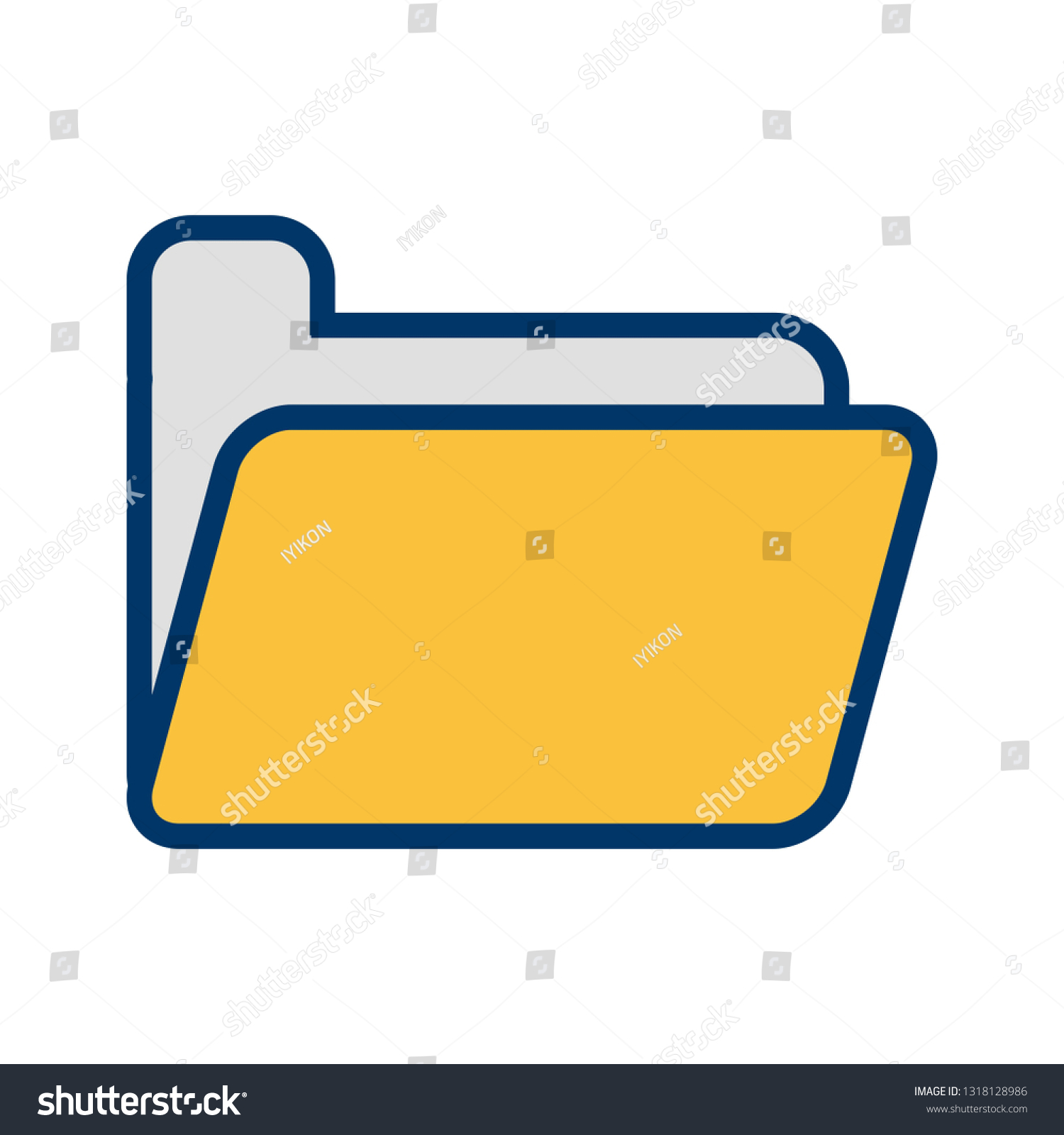 Illustration Folder Icon Stock Illustration 1318128986 | Shutterstock