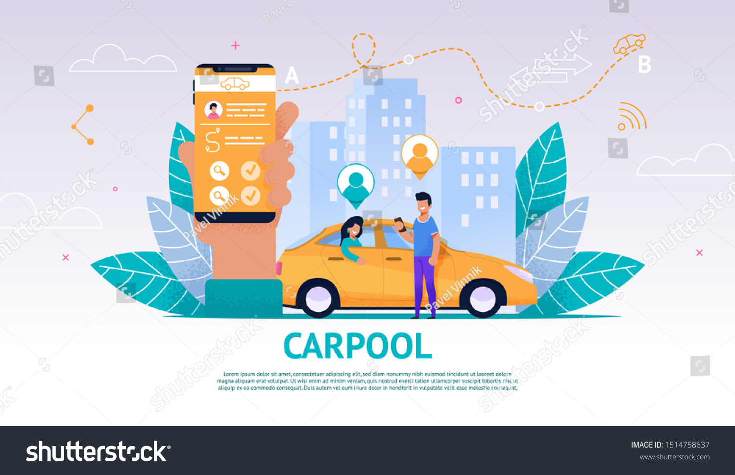 2,088 Carpool Mobile App Stock Illustrations, Images & Vectors ...