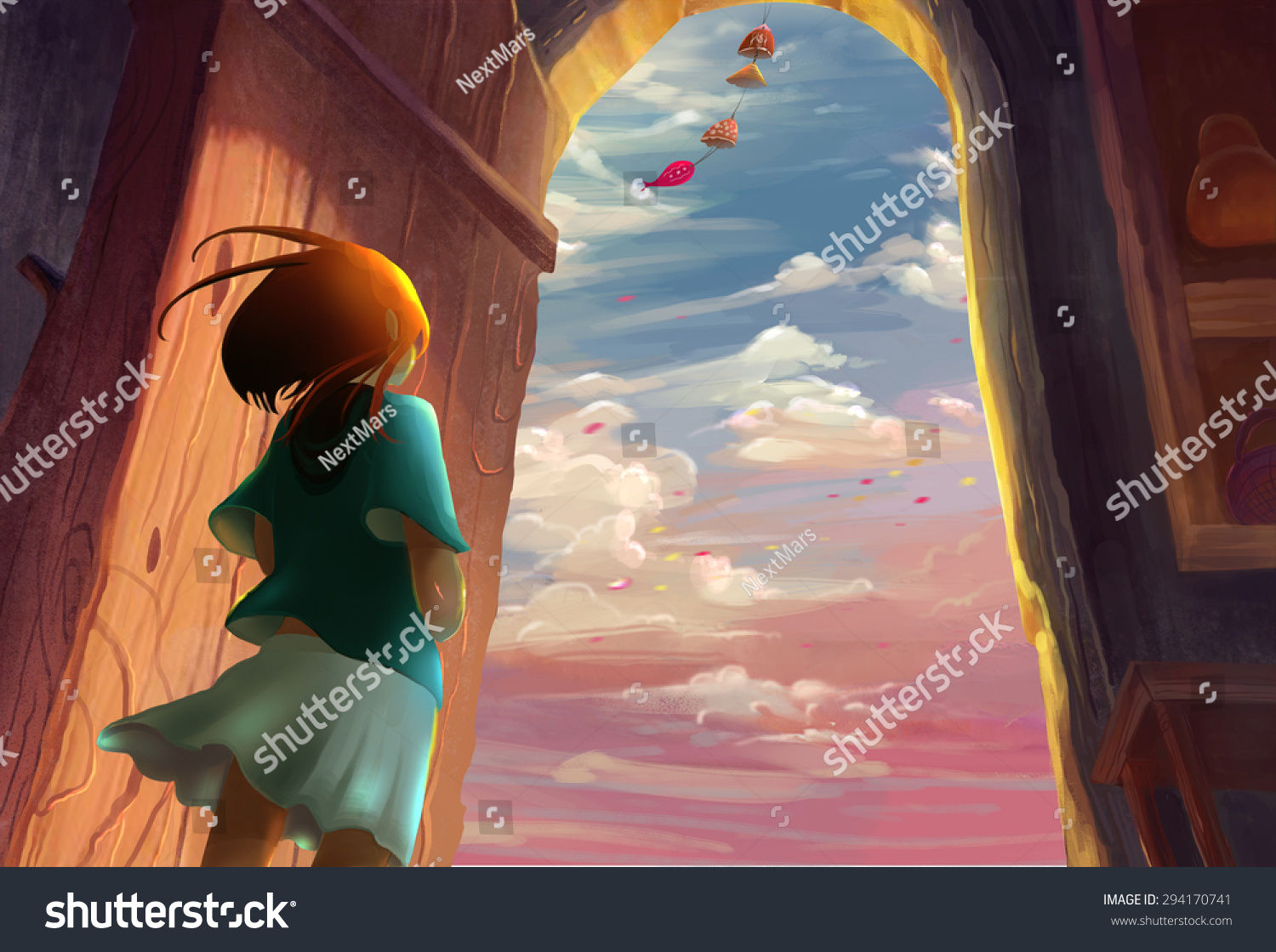 Illustration Illustration Girl Lived By Sea Stock Illustration Illustration Illustration Girl Lived By Sea Stock Illustration