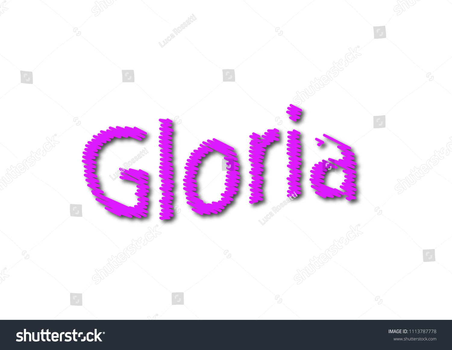 Illustration Name Gloria Isolated White Background Stock Illustration ...