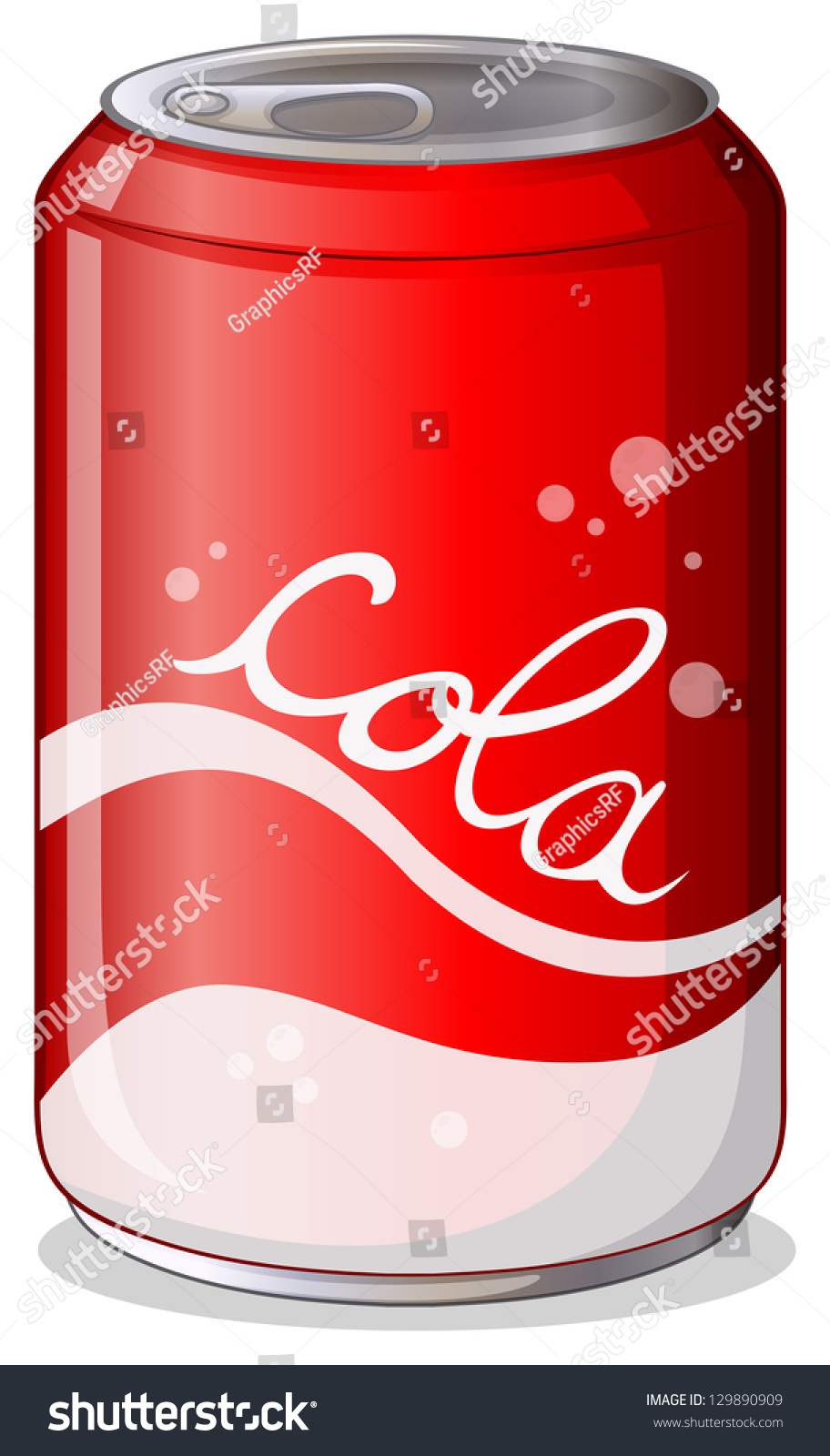 Illustration Can Cola On White Background Stock Illustration 129890909 ...