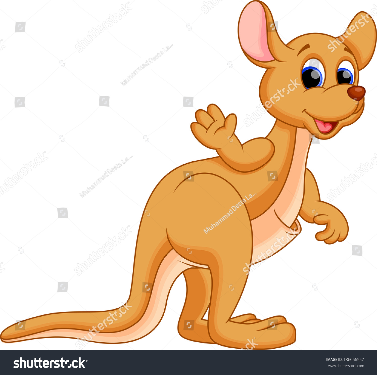 Illustration Of A Cute Kangaroo Cartoon - 186066557 : Shutterstock