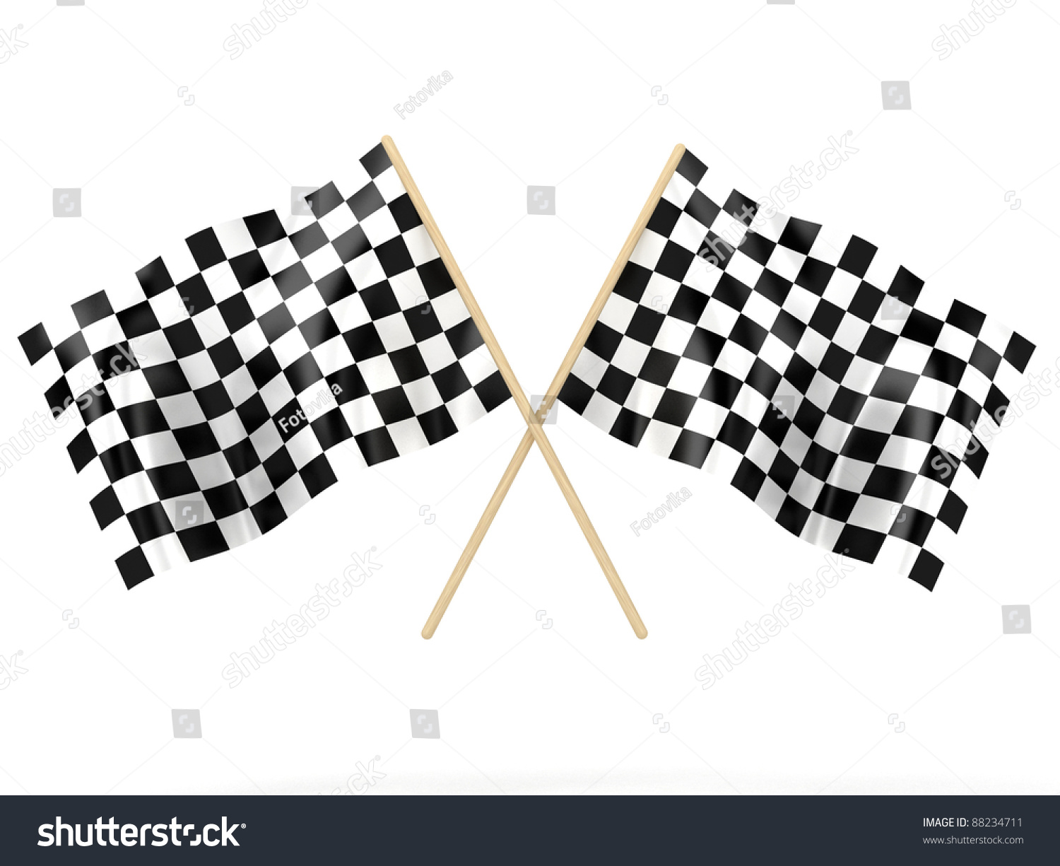 Illustration Flags Waving On Finish Stock Illustration 88234711 ...