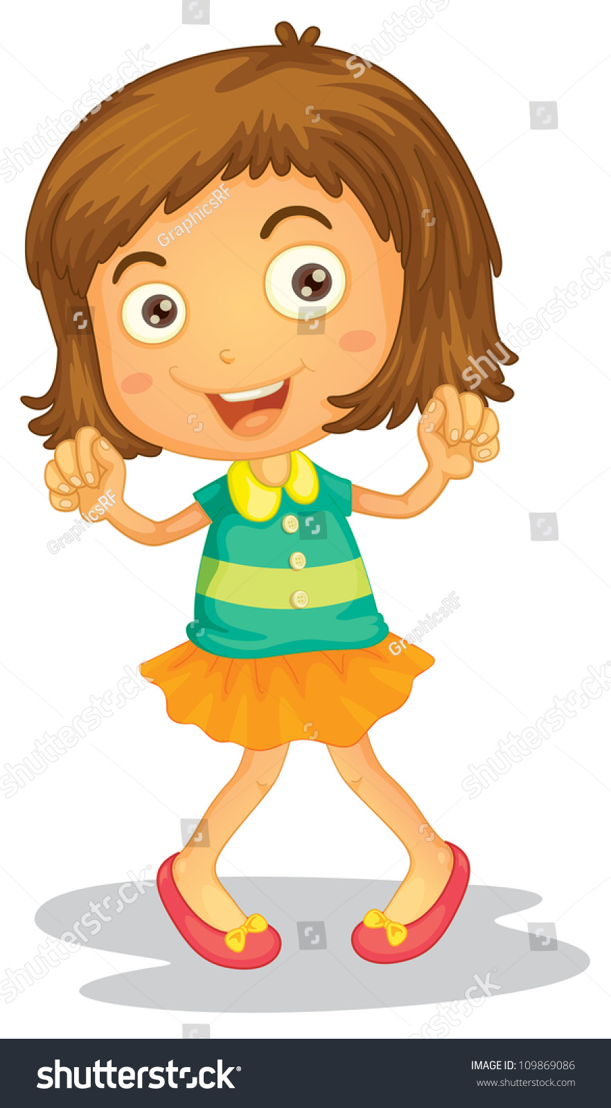 Illustration Girl On White Background Stock Illustration 109869086 ...