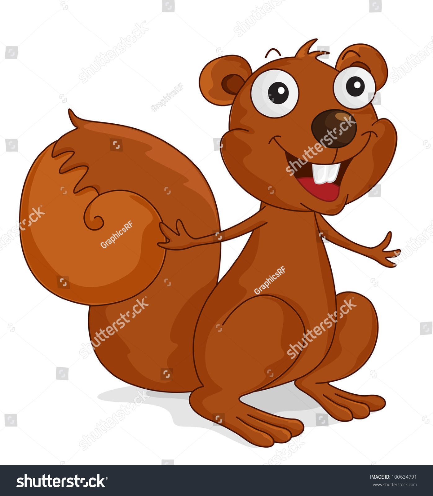 Illustration Squirrel On White Eps Vector Stock Illustration 100634791