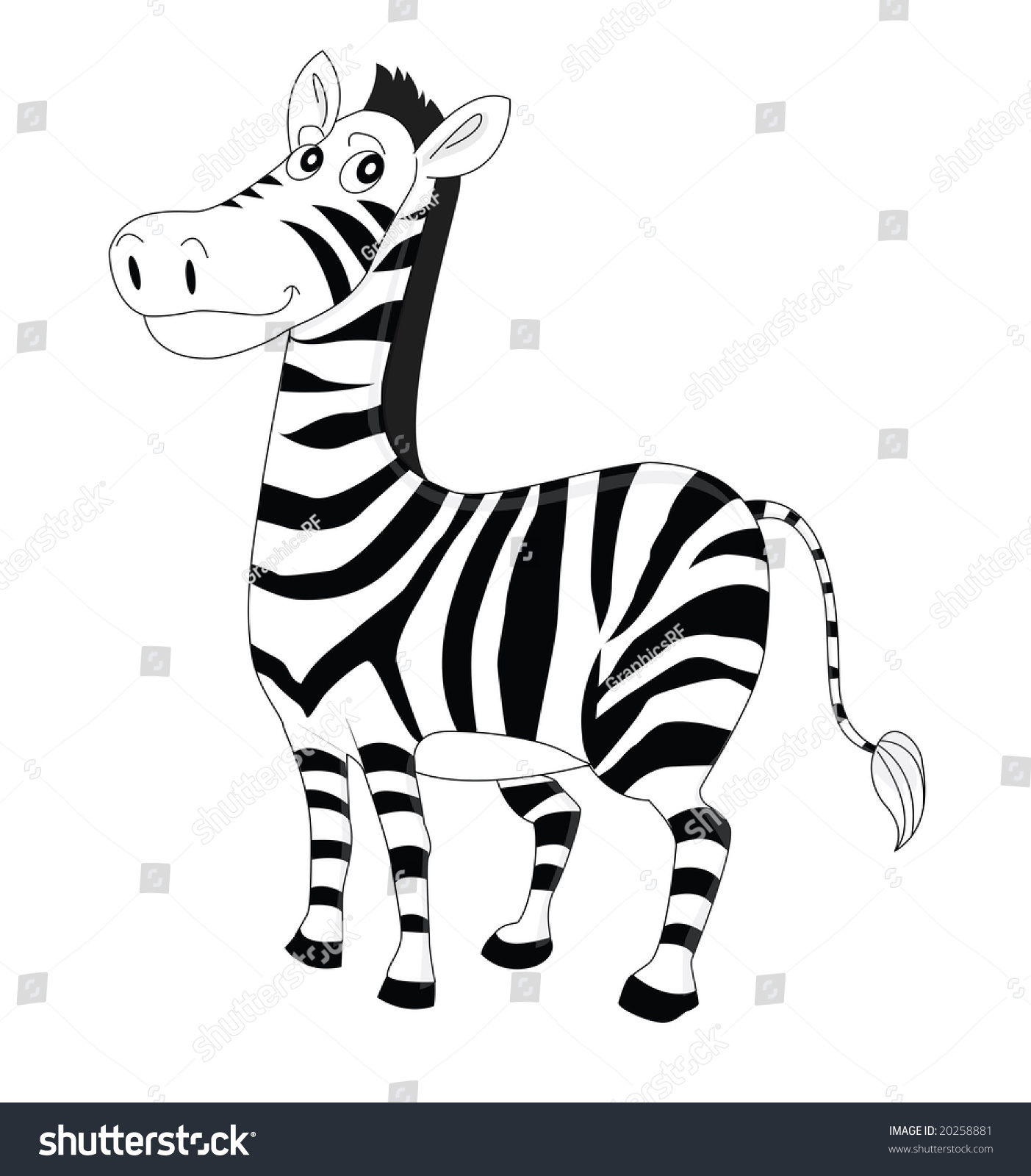 Illustration Striped Zebra Stock Illustration 20258881 Shutterstock