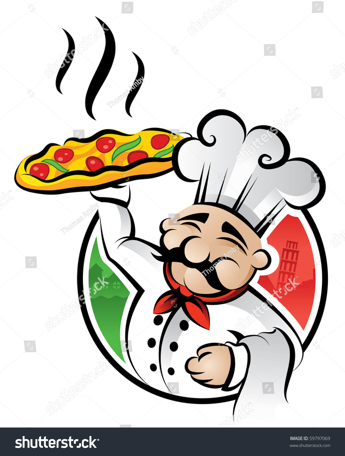 Illustration Of An Italian Cartoon (Raster Version) - 59797069 ...