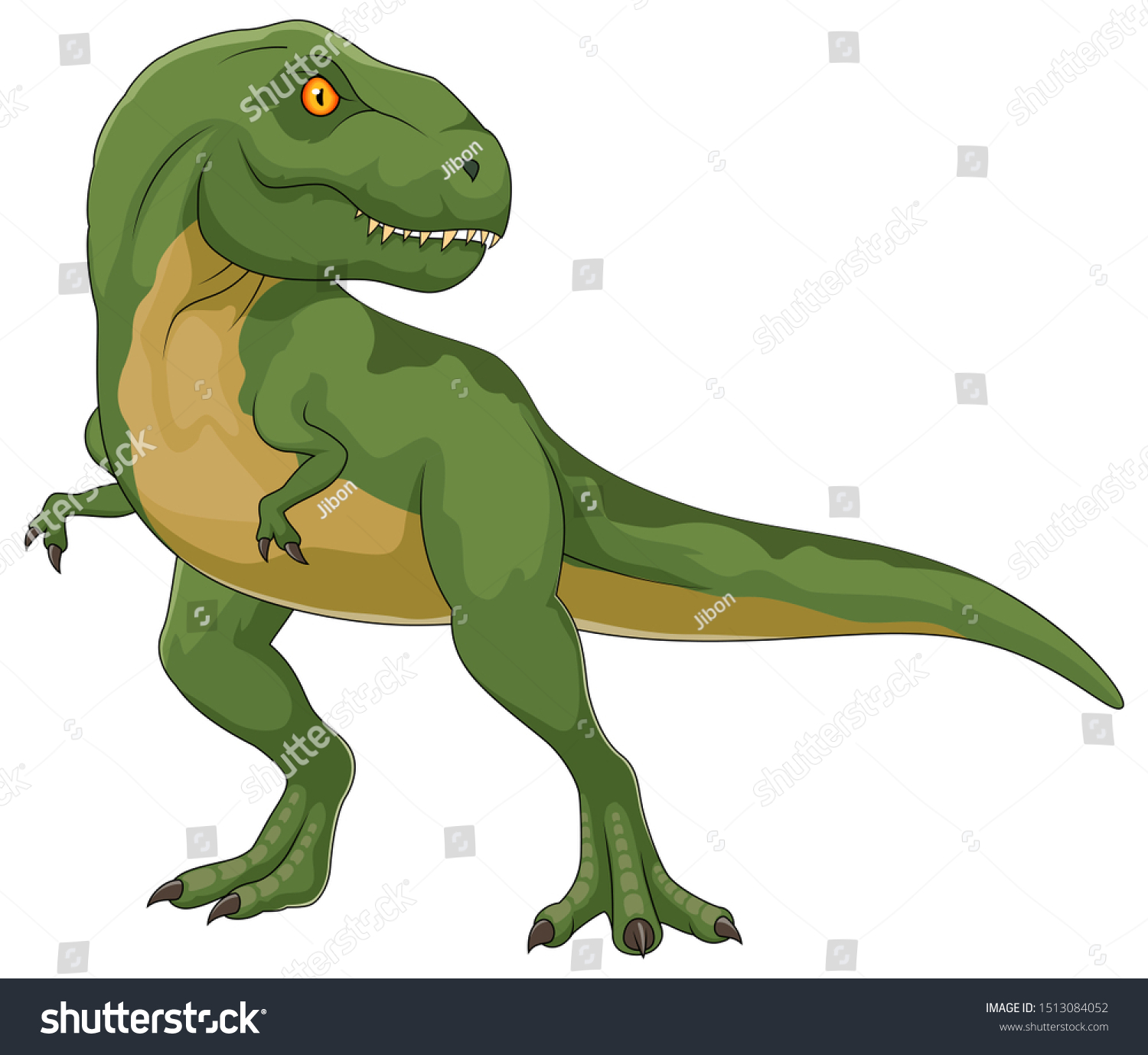 Illustration Angry Tyrannosaurus Rex Stock Illustration 1513084052 ...