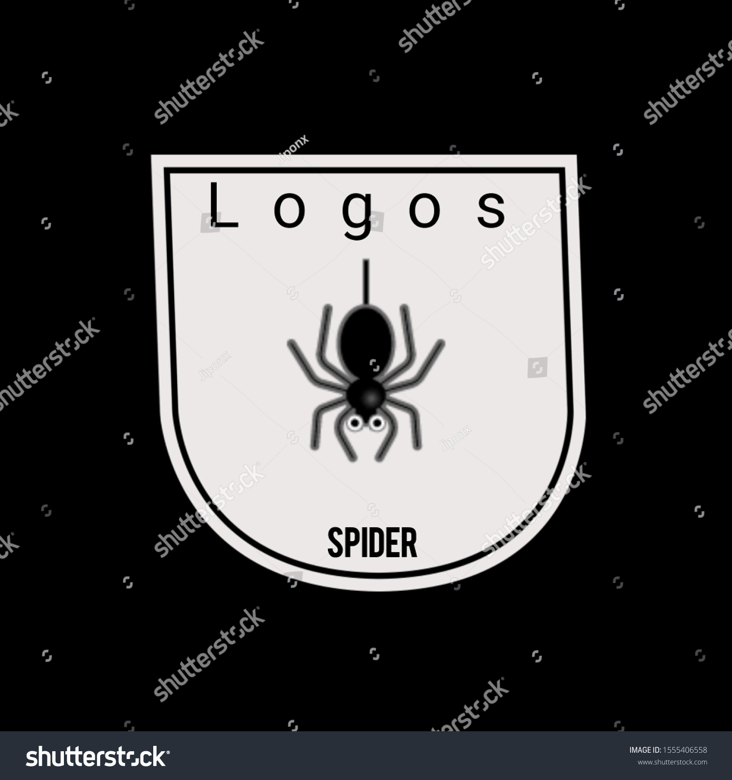 Illustration Black Spider Logos Stock Illustration Shutterstock