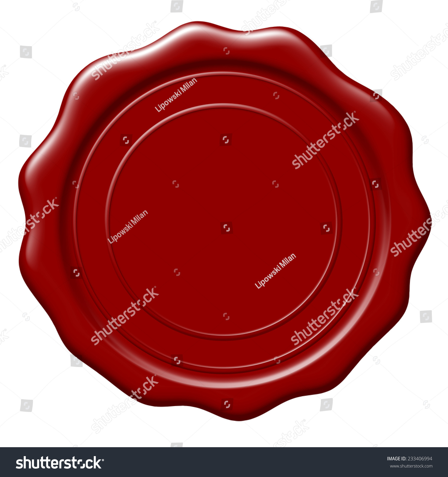 Illustration Of Blank Wax Seal On White Background - 233406994 ...