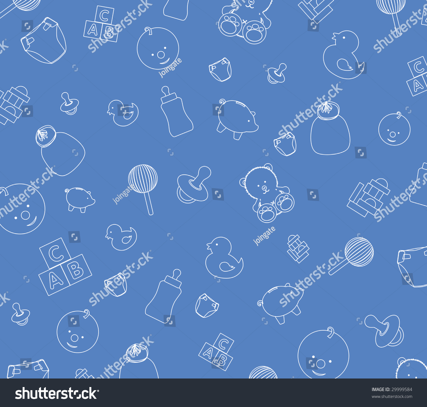 Illustration Of Blue Baby Wallpaper Background - 29999584 : Shutterstock