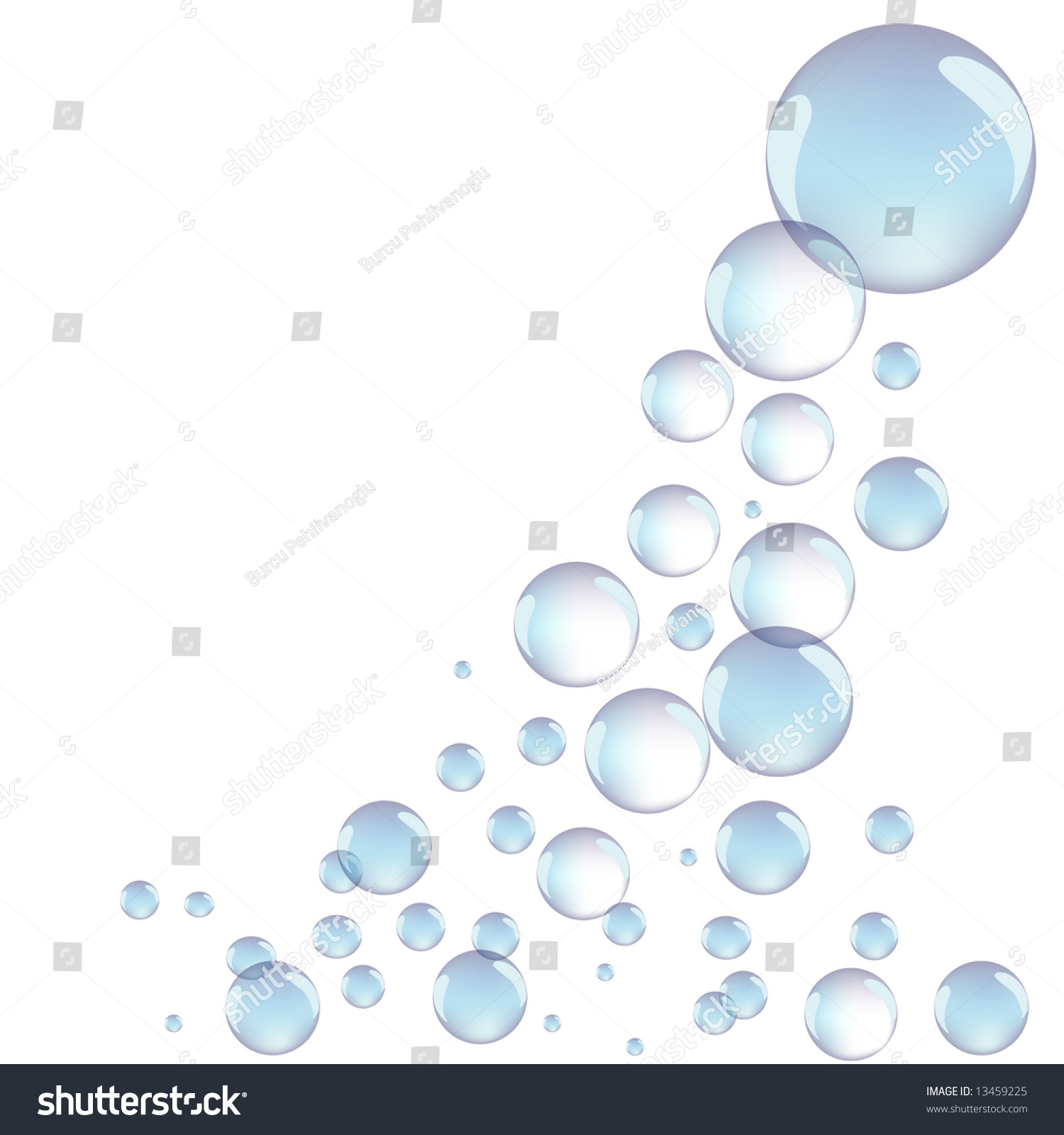 Illustration Of Blue Bubbles Background - 13459225 : Shutterstock