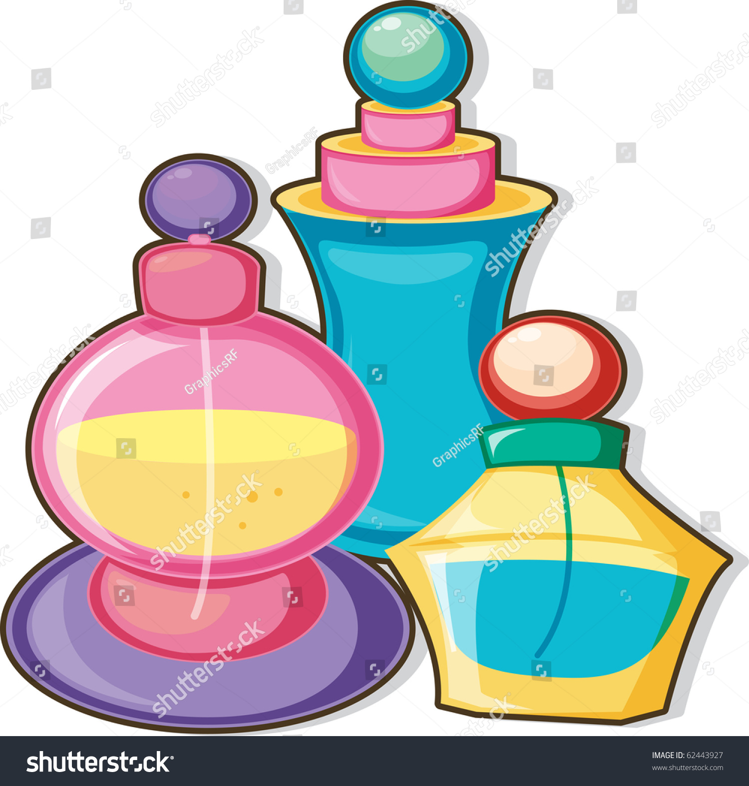 Illustration Bottles On White Background Stock Illustration 62443927 ...