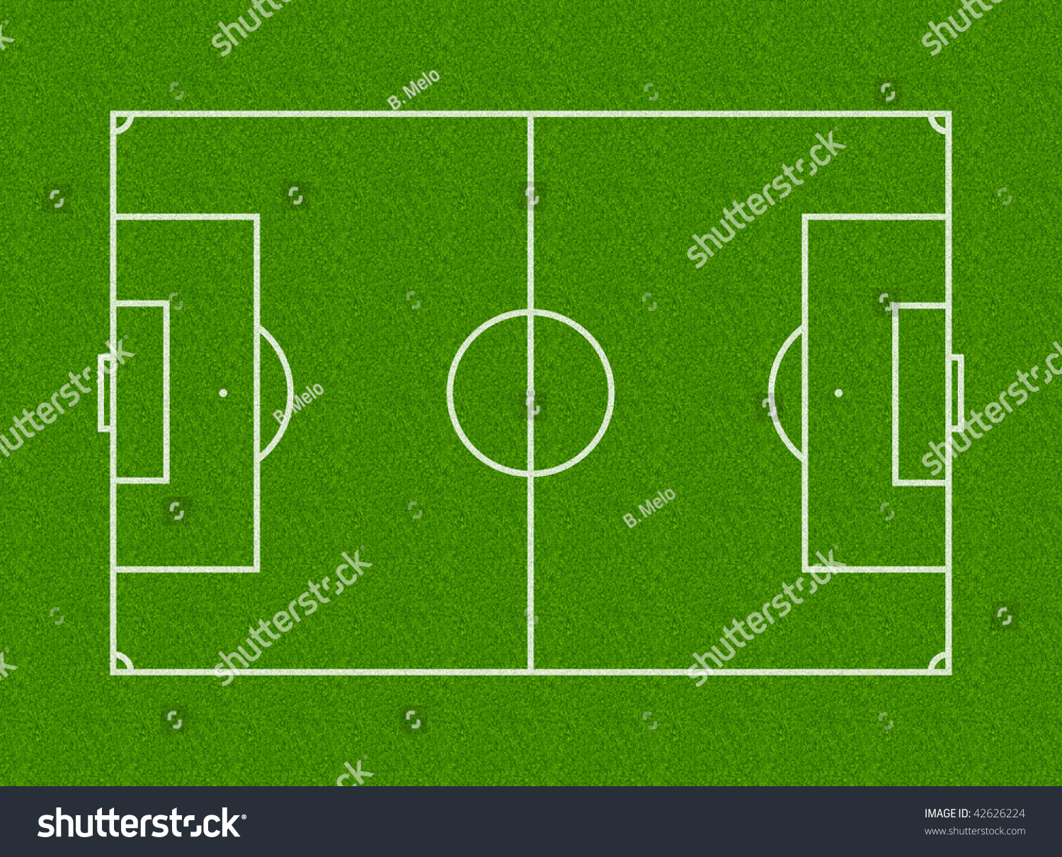 Illustration Football Field Aerial View Stock Illustration 42626224 ...