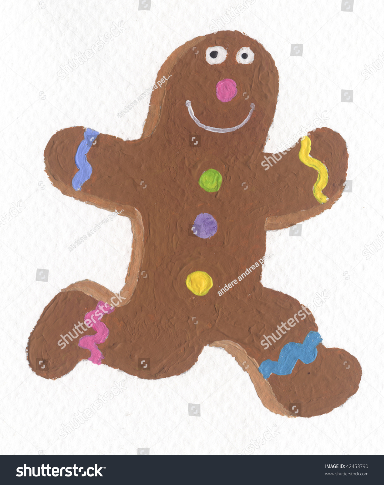 Illustration Little Gingerbread Man Stock Illustration 42453790