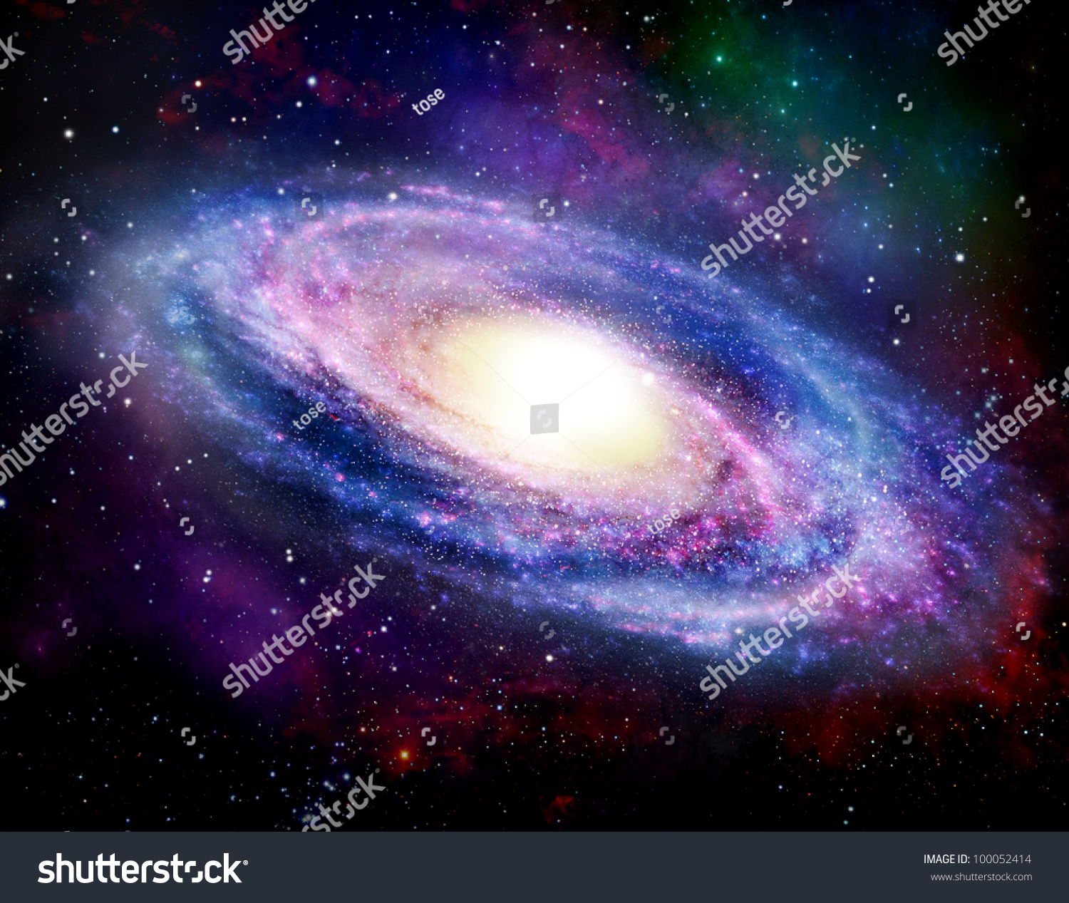 Illustration Spiral Galaxy Stock Illustration 100052414 - Shutterstock