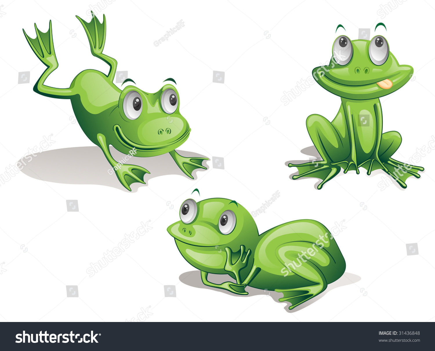 Illustration Three Frogs On White Stock Illustration 31436848 ...