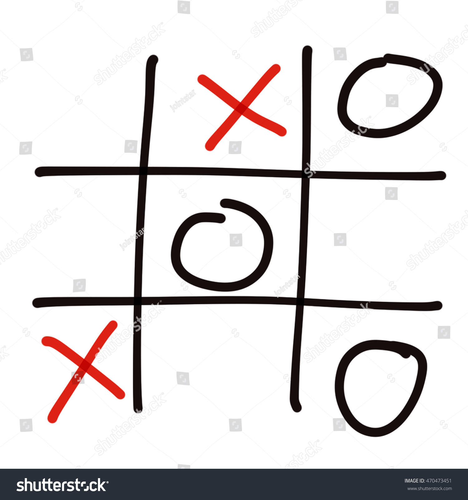 Illustration Of Tic Tac Toe Game - 470473451 : Shutterstock