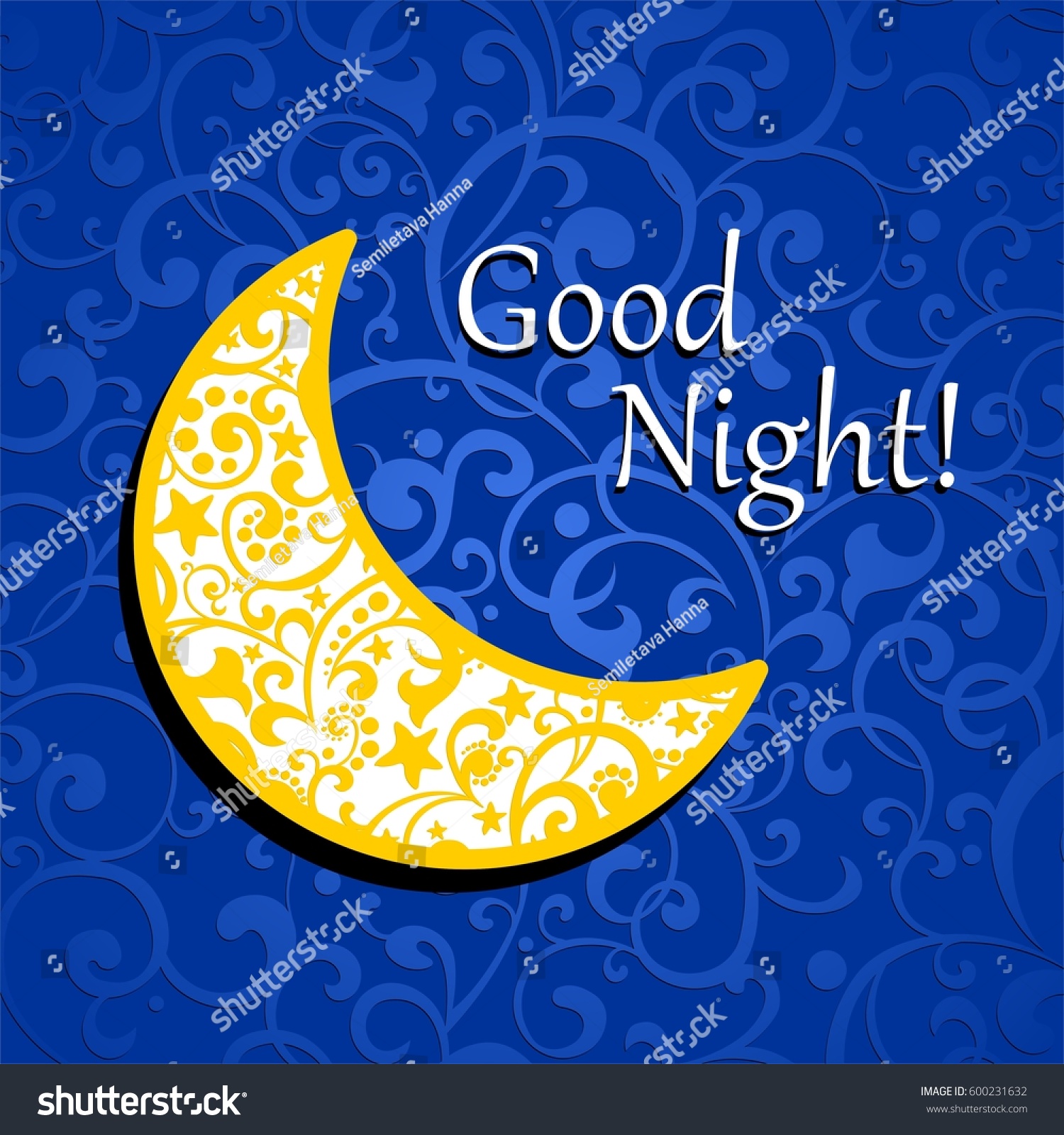 Illustration Wish Good Night On Dark Stock Illustration 600231632 ...