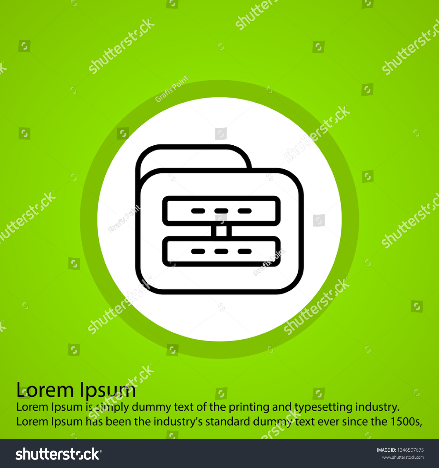 Illustration Server Folder Icon Stock Illustration 1346507675 ...