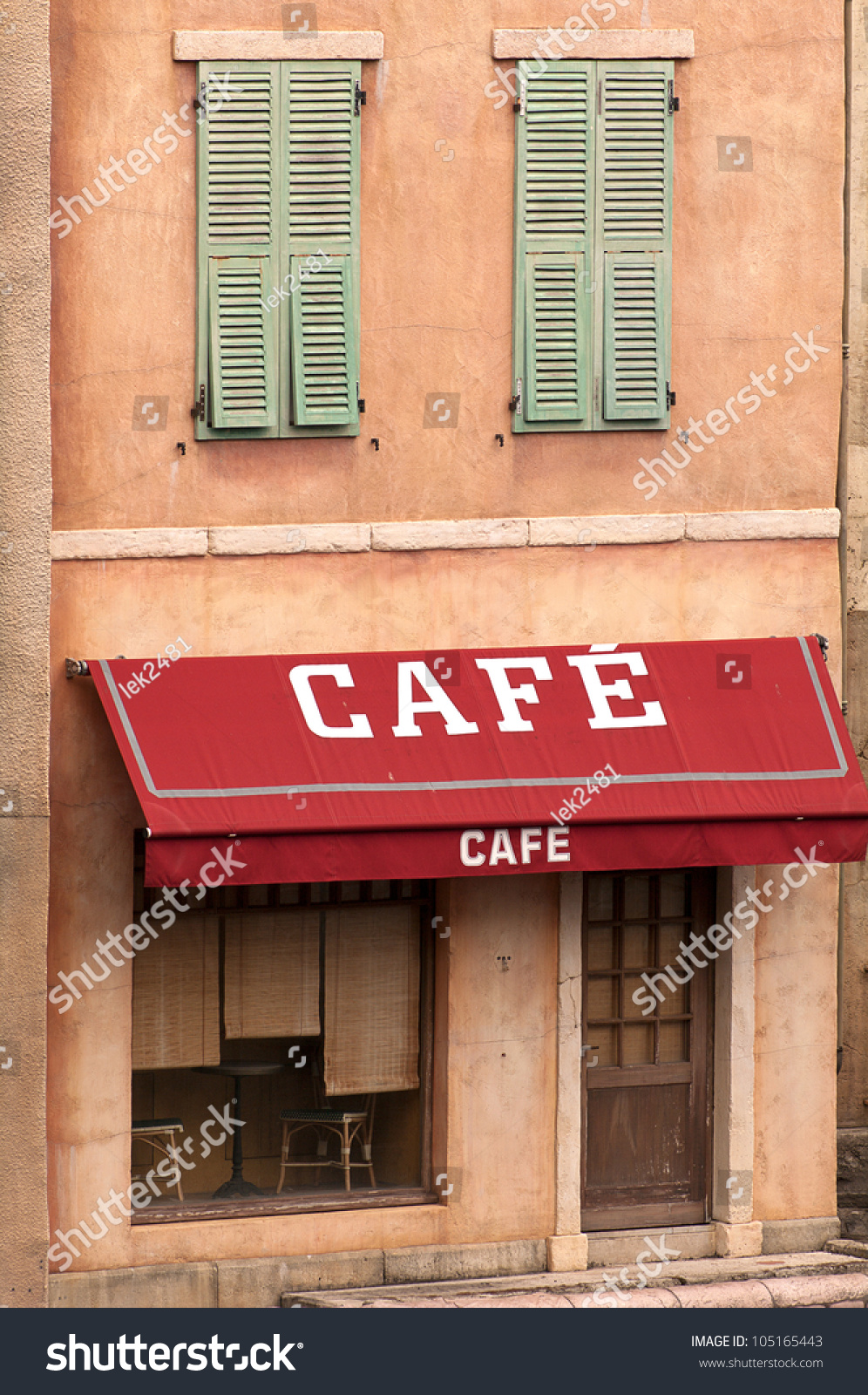 Image Cafe Sign Awning Old Rural Stock Photo Edit Now 105165443