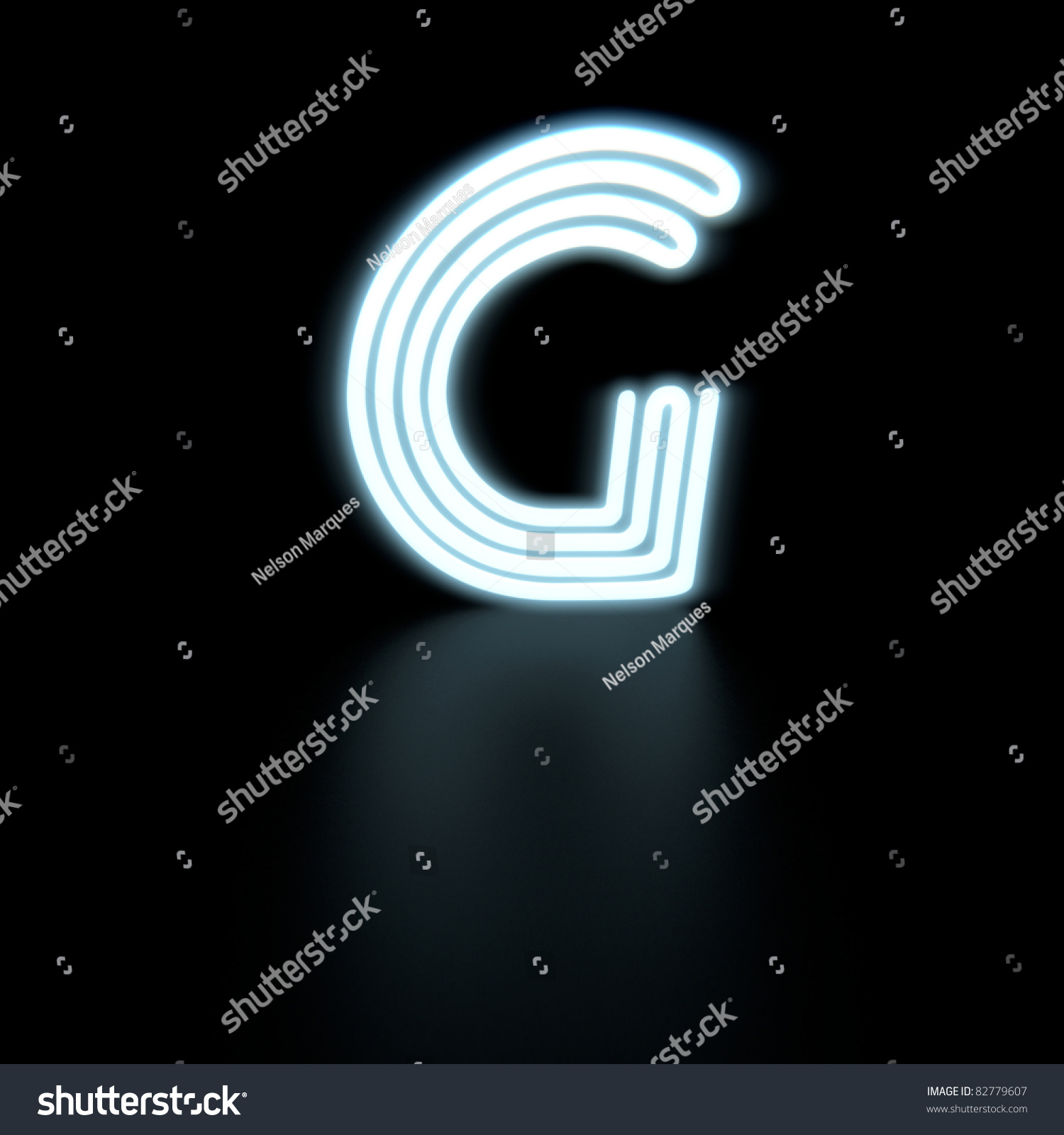 Image Of A Neon Letter 