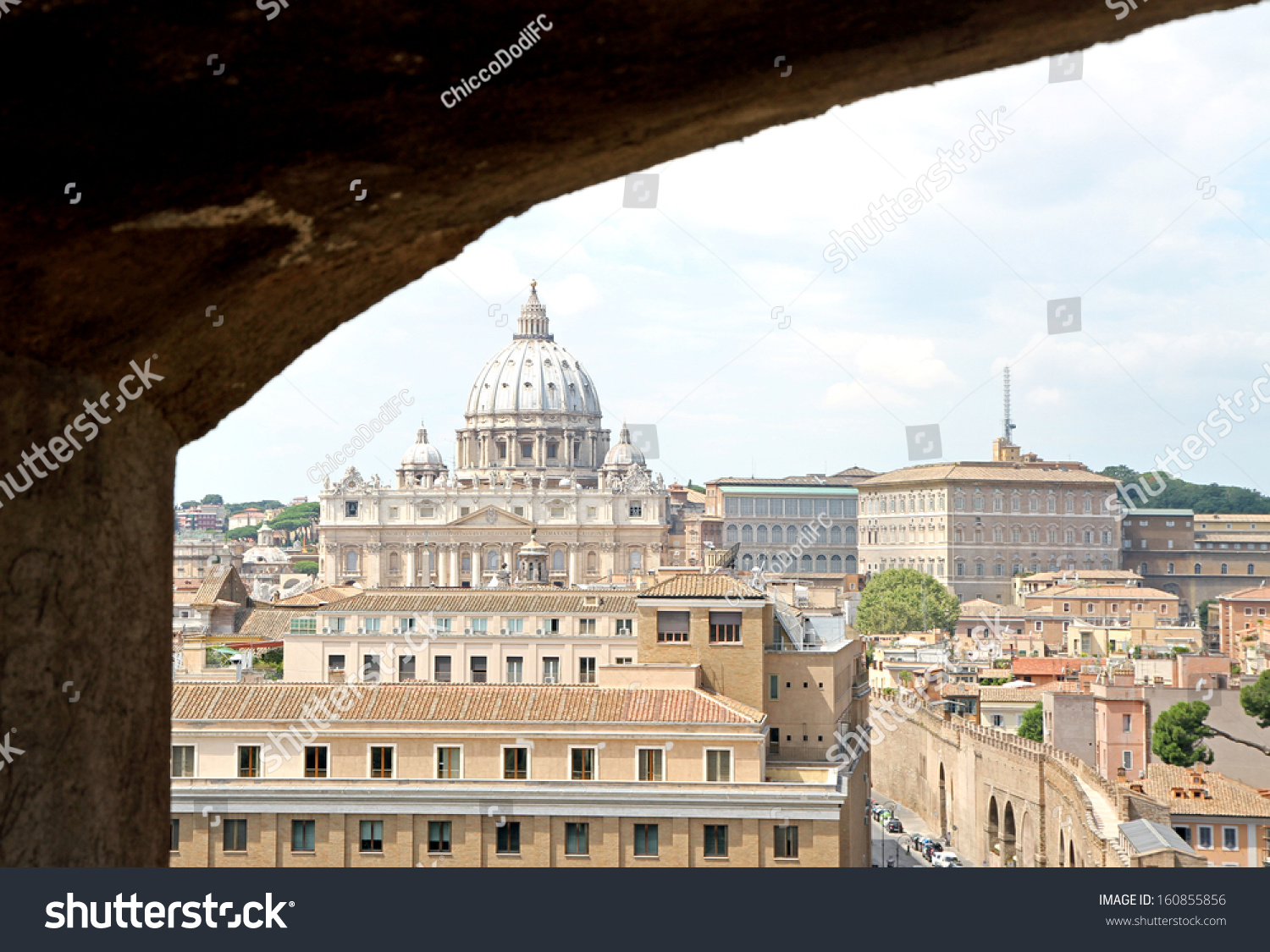 Immense Dome St Peters Basilica Castel Stock Photo Shutterstock