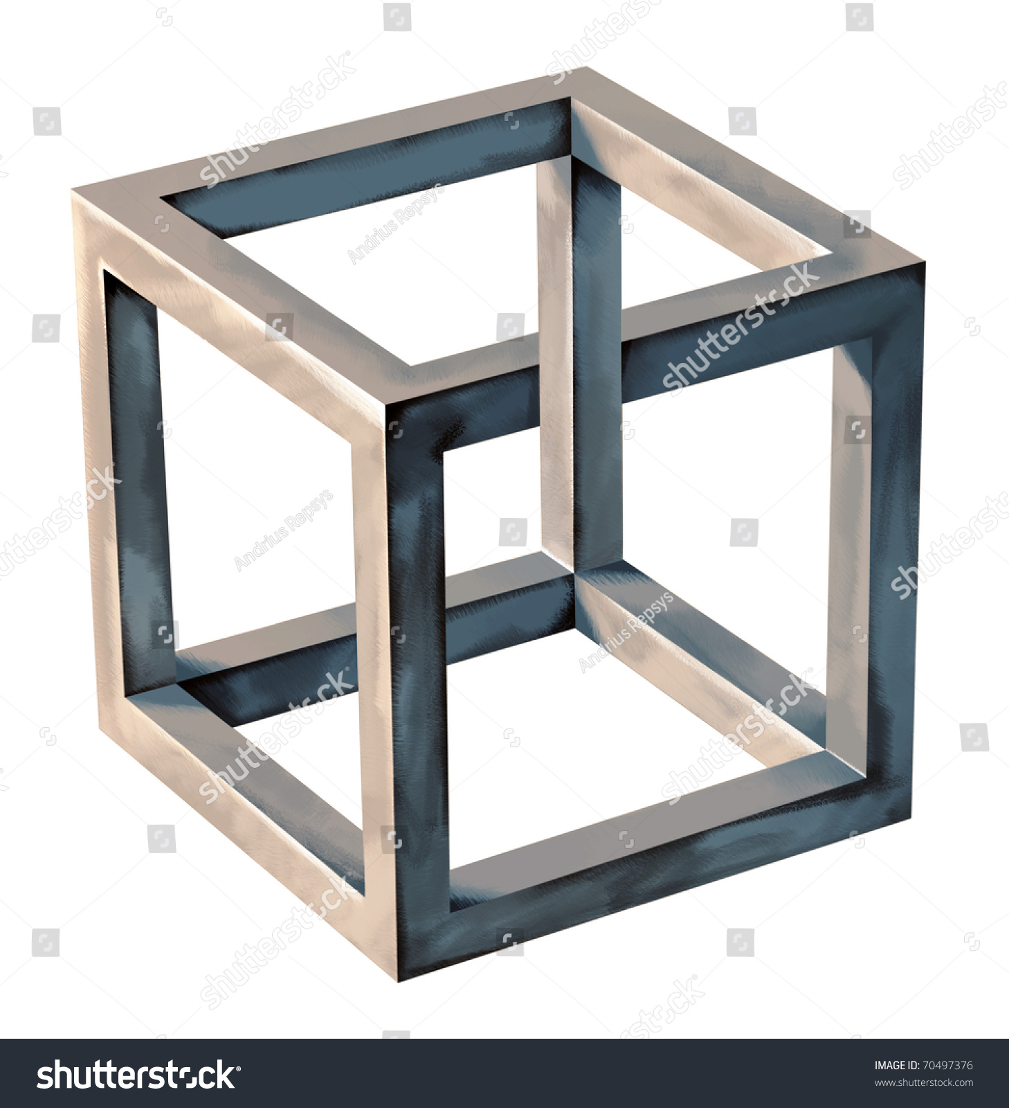 Impossible Cube, Abstract Object, Symbol Stock Photo 70497376 ...