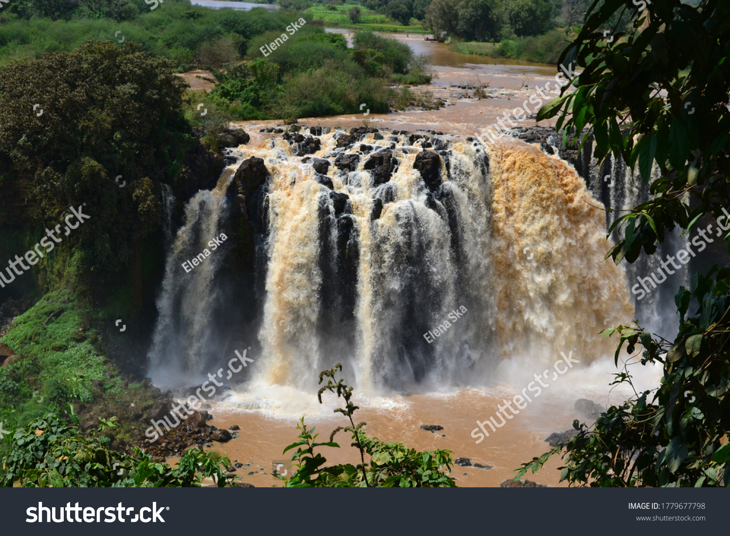 Impressive Large Waterfall Ethiopia Tis Abay Stock Photo 1779677798 ...