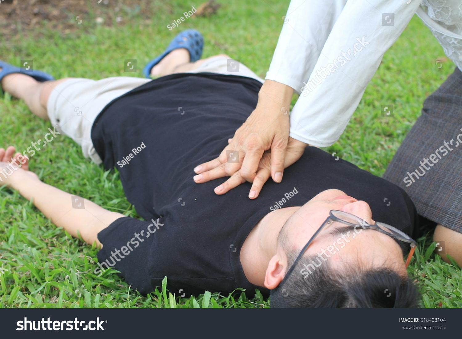 Process Resuscitation First Aid Rescue Cpr Stock Photo 518408104 ...