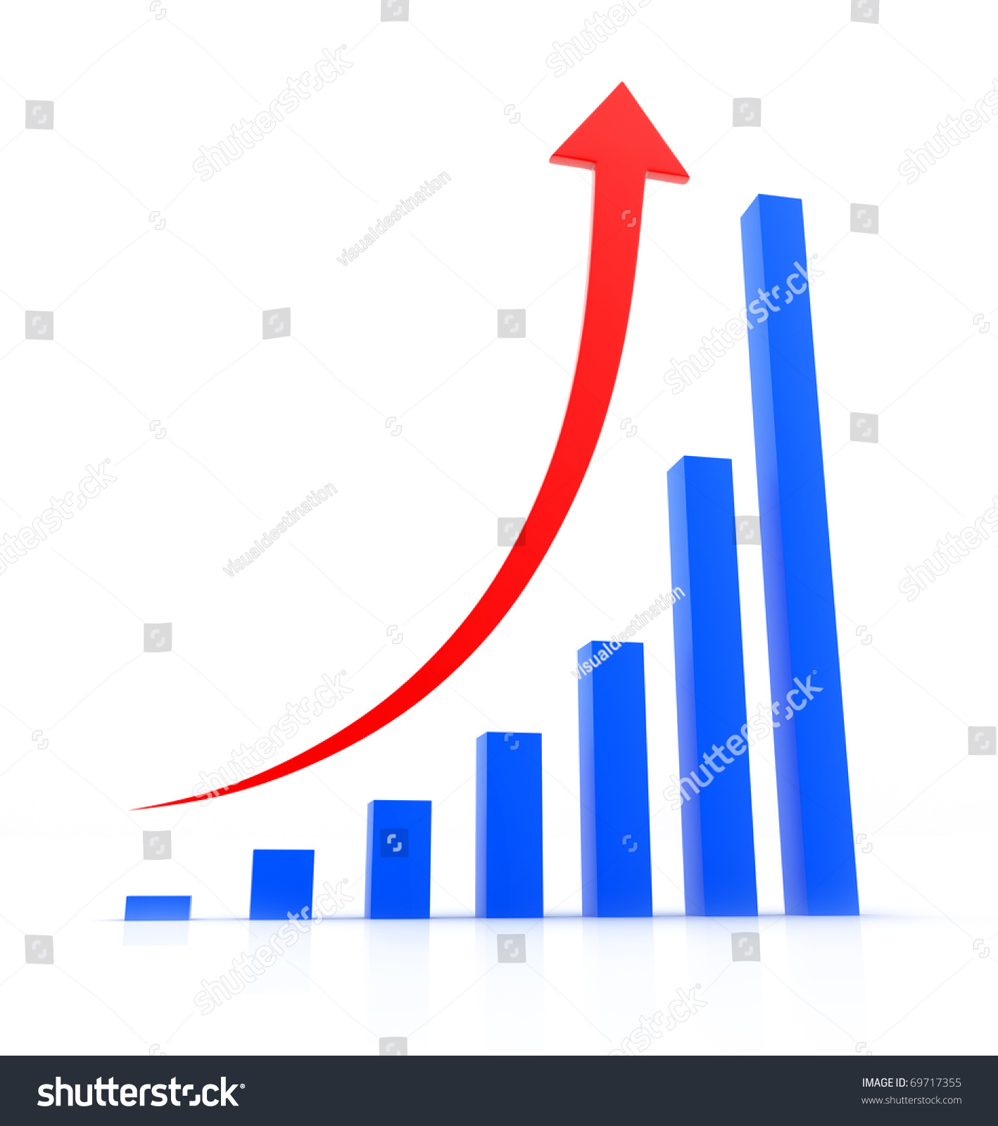 Increasing Graph Stock Photo 69717355 : Shutterstock