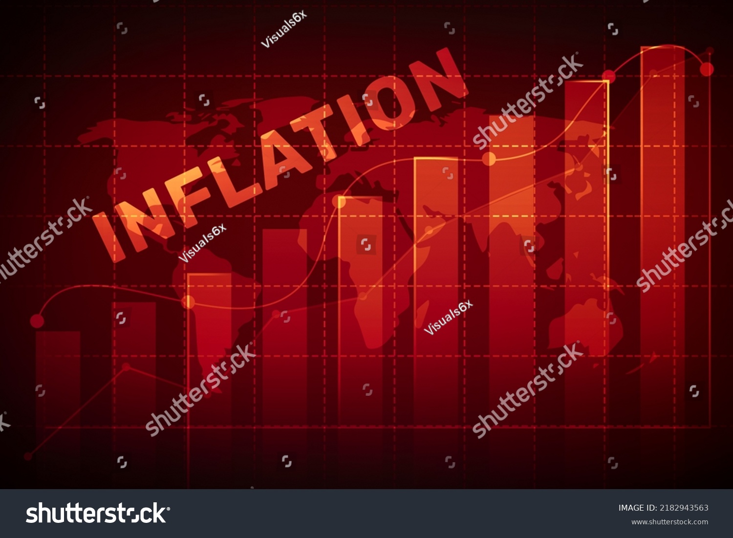 Increasing Inflation Worldwide Worst Economic Condition Stock ...