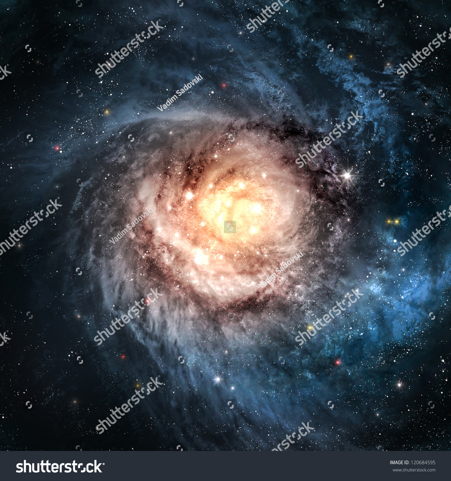 Incredibly Beautiful Spiral Galaxy Somewhere In Deep Space Stock Photo ...