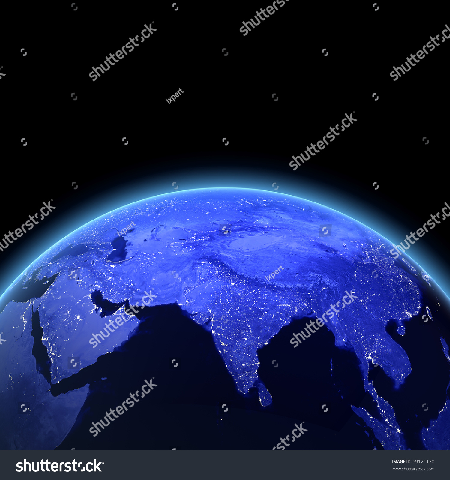 India 3d Render Maps Nasa Imagery Stock Illustration 69121120 ...