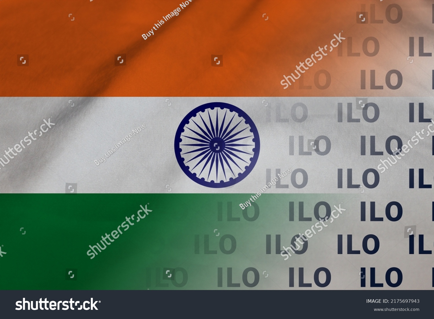 India Flag Ilo Symbol Agreement Ind Stock Illustration 2175697943 ...