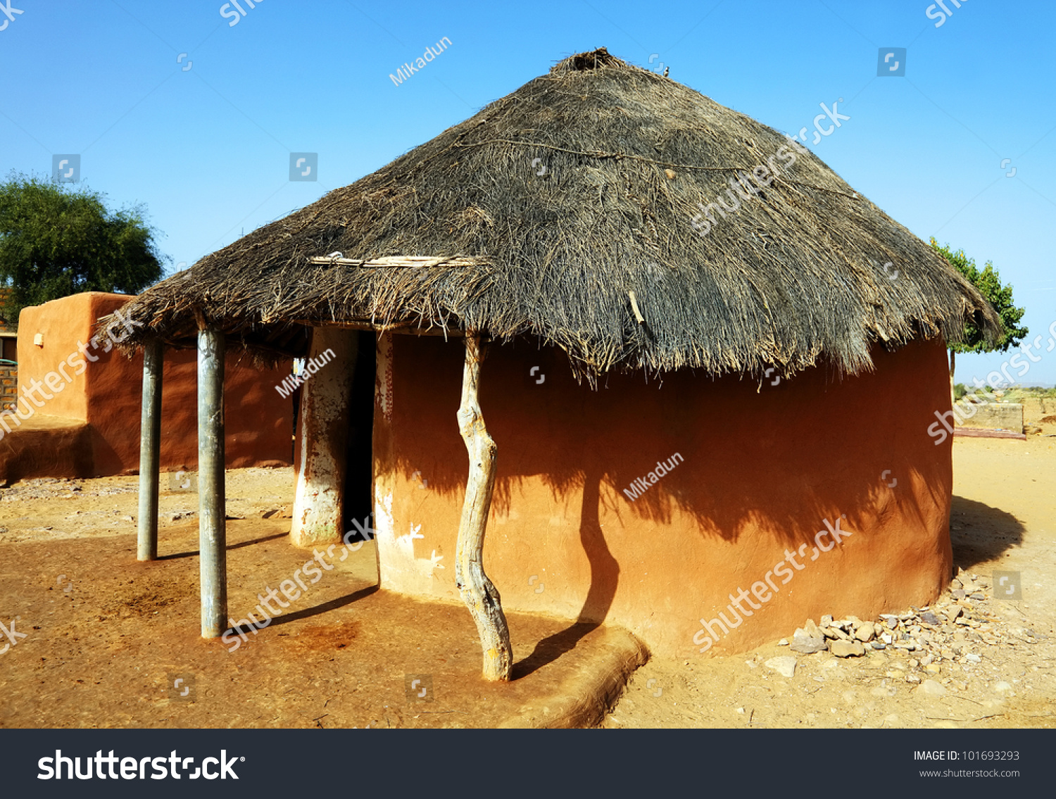 Indian Architecture In Thar Desert, Rajasthan, India Stock Photo ...