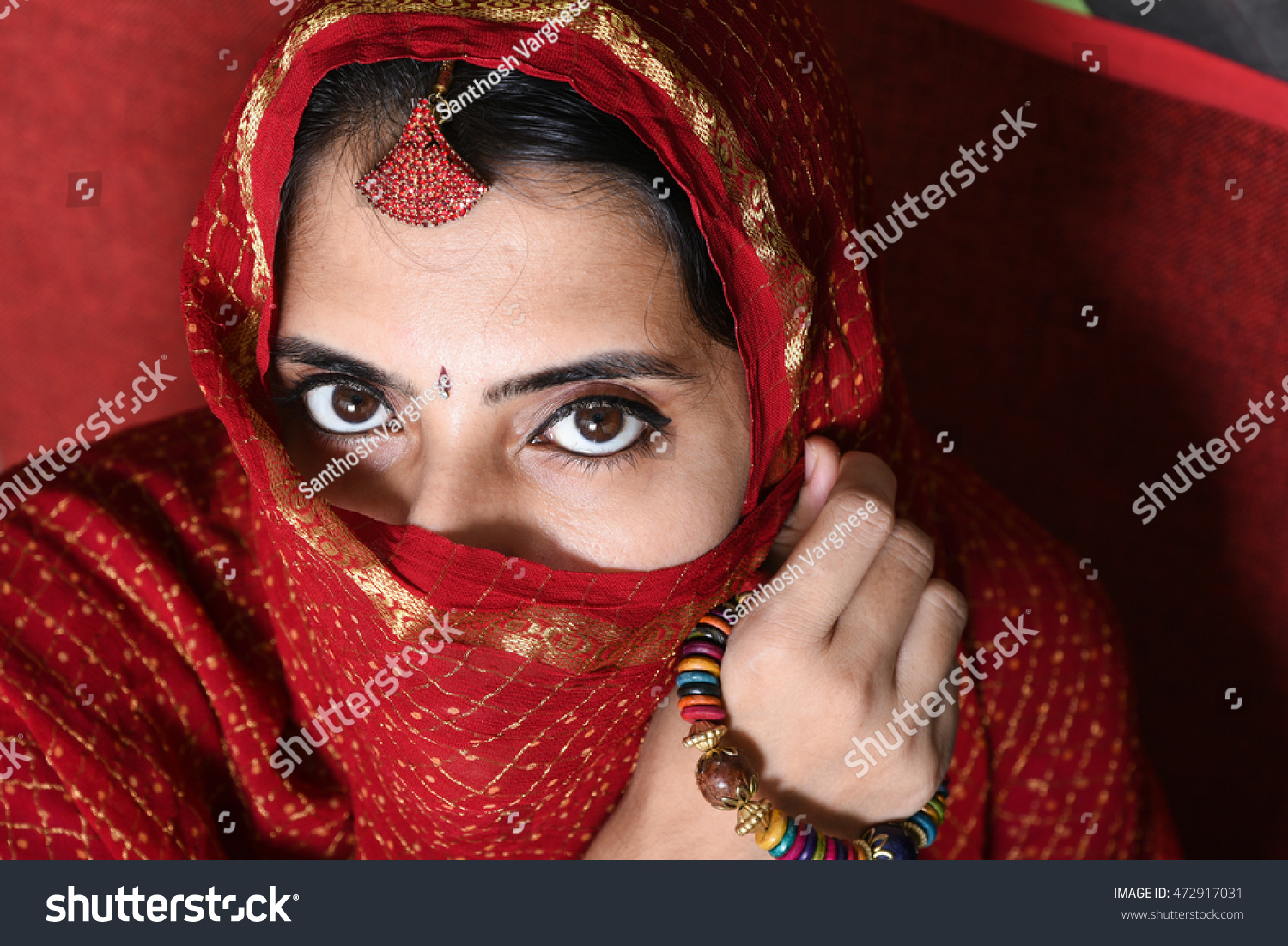 Indian Beauty Face Close Beautiful Eyes Stock Photo Edit Now