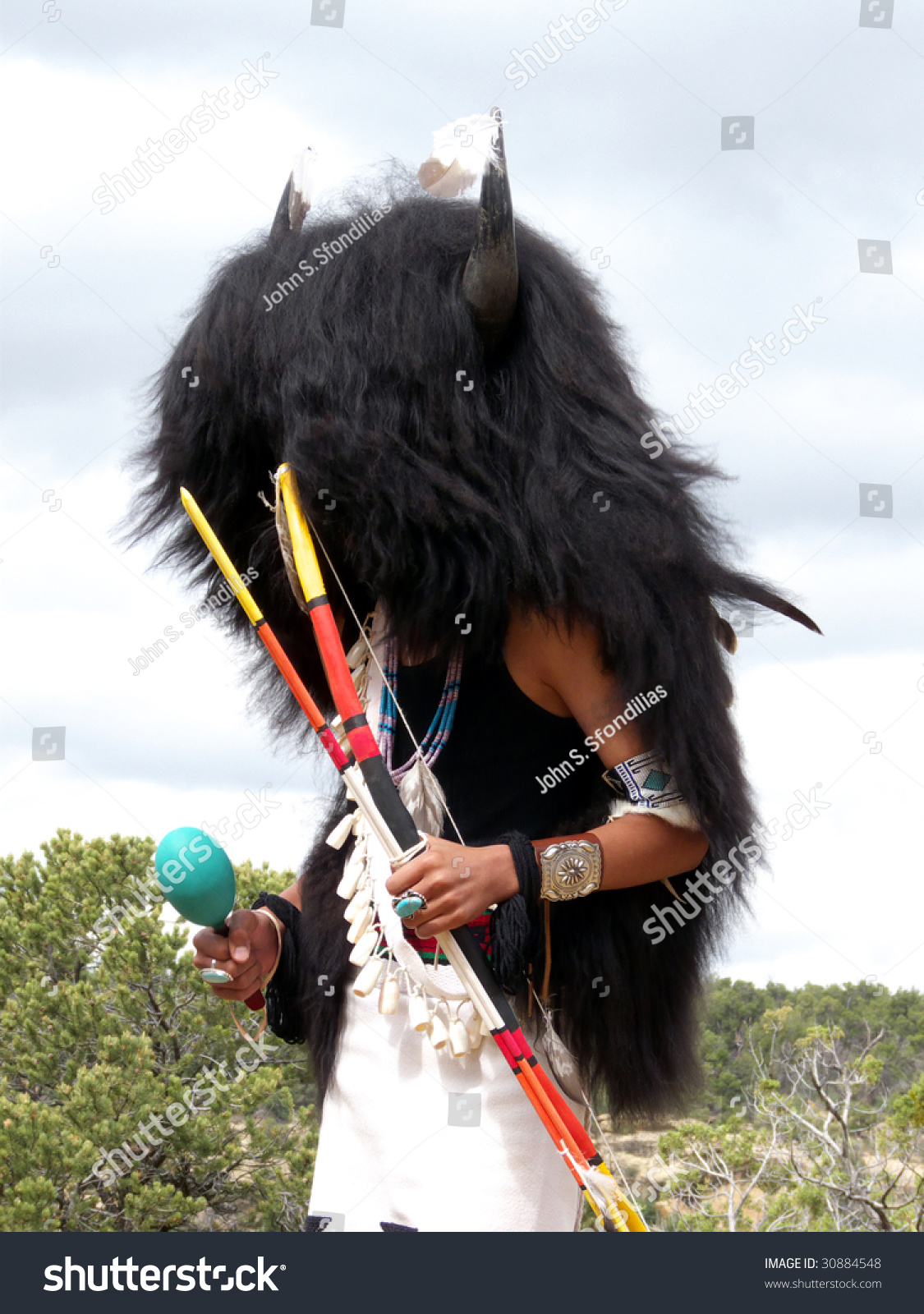 Indian Dancer Performing Buffalo Dance During Stock Photo (Edit Now)